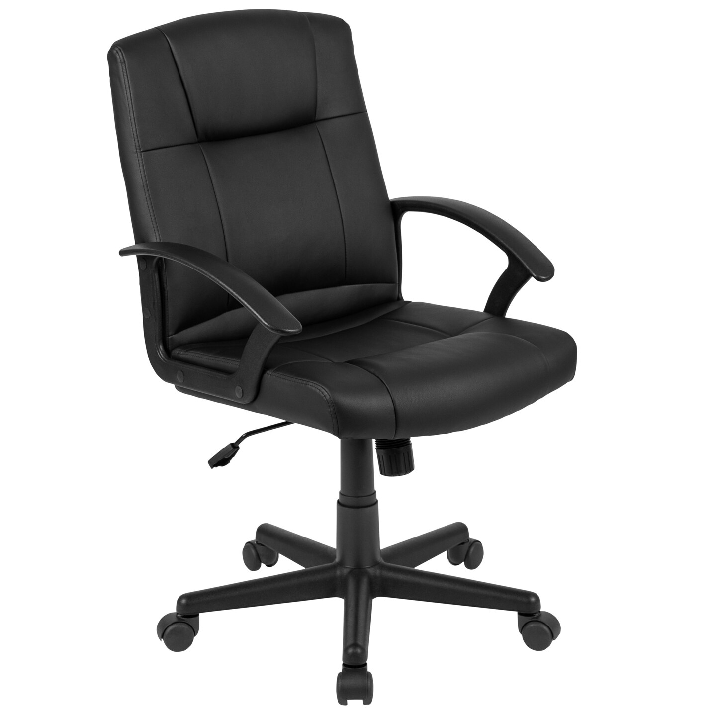Emma and Oliver Fundamentals Mid-Back Padded Task Office Chair with Arms