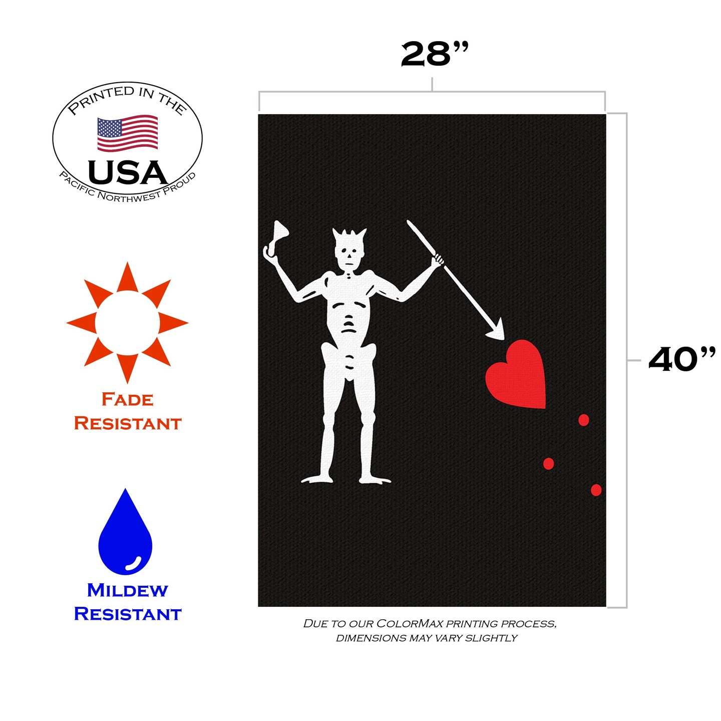Blackbeard&#x27;s Jolly Roger Decorative Nautical Flag