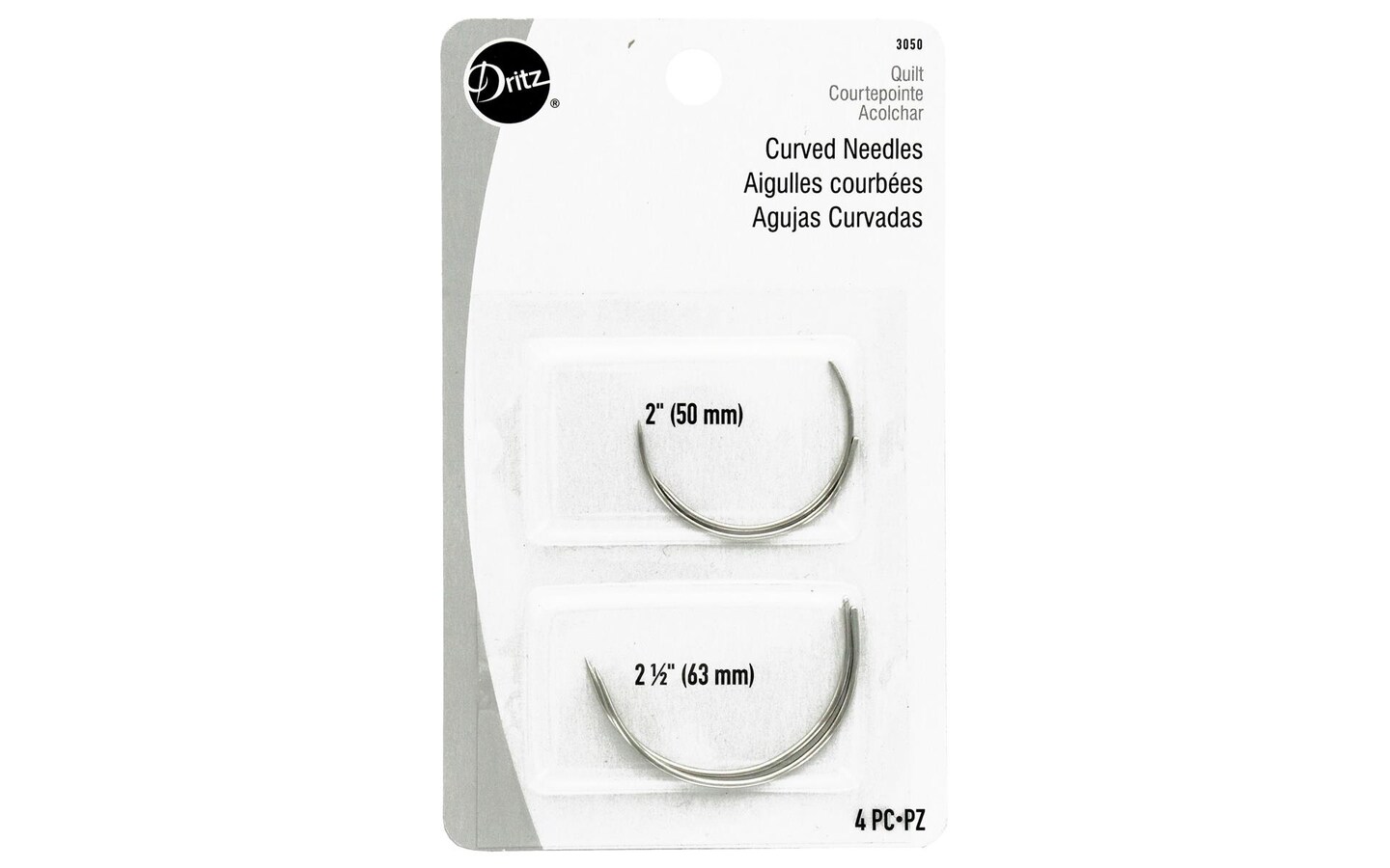 Dritz Quilting Curved Needles 4pc