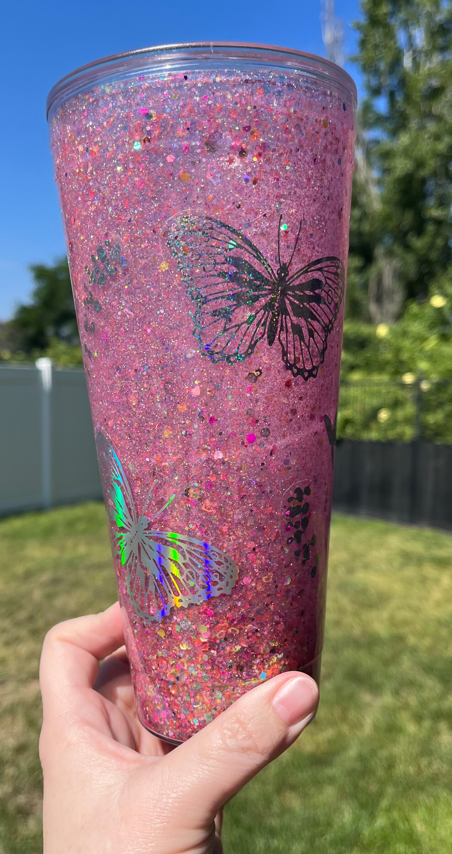 Snow Globe Tumblers With Assorted Glitter, Glycerin, And Tumbler Topper  Supplies