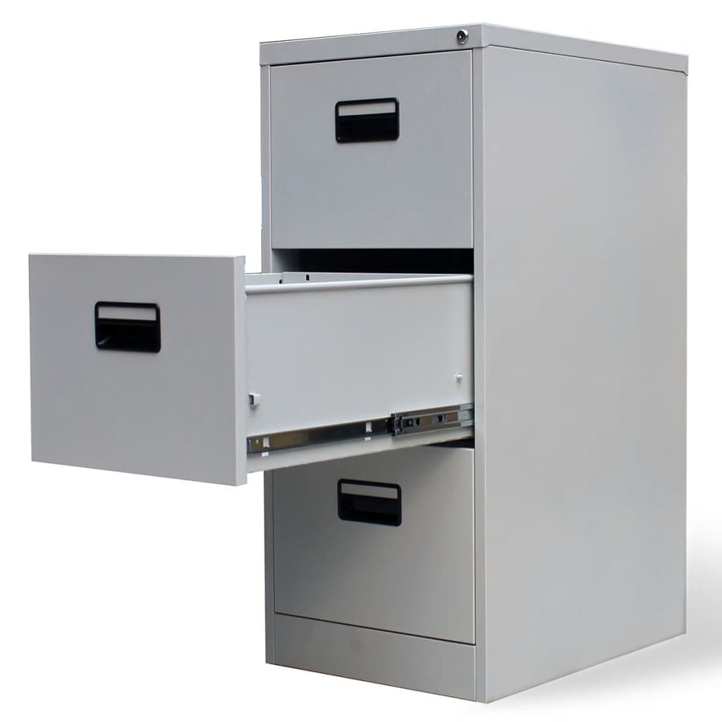 Steel Filing Cabinet Light Gray 18.1&#x22;x24.4&#x22;x40.4&#x22;