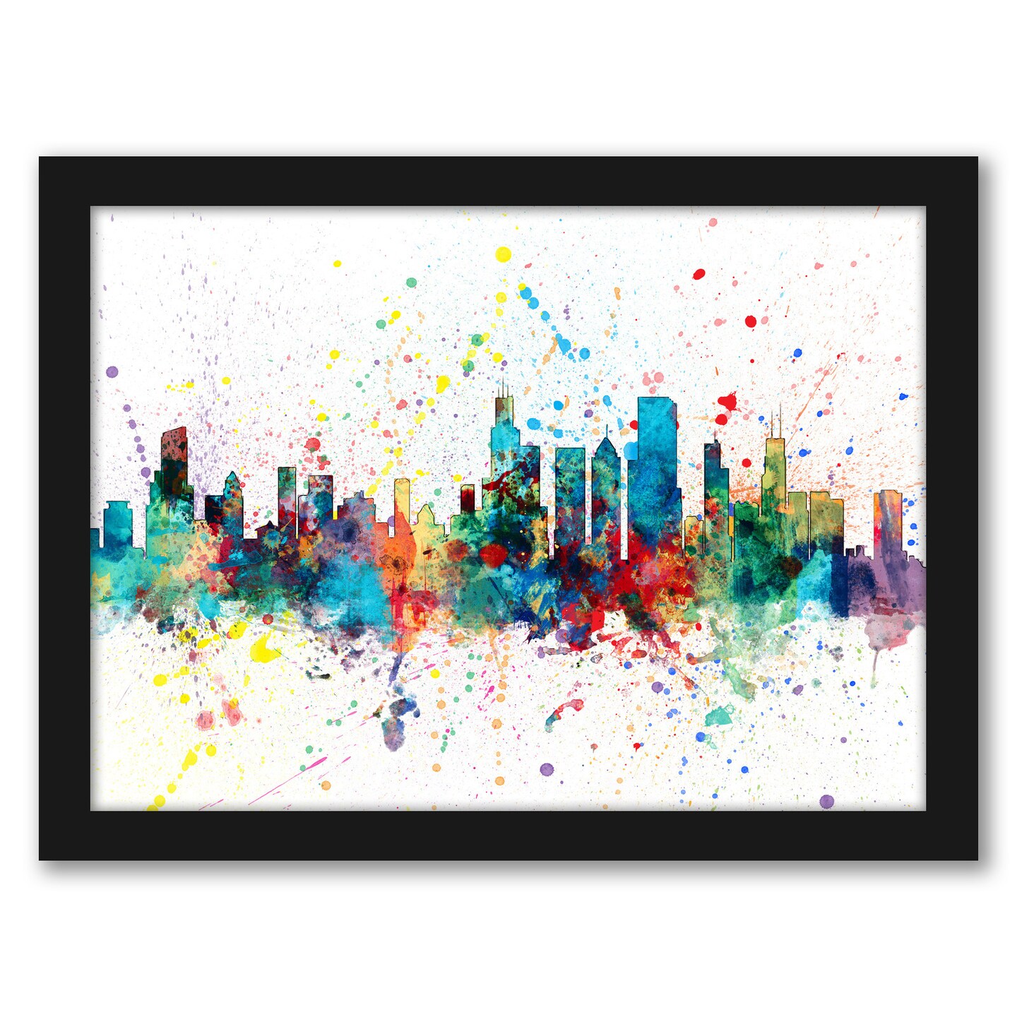 Chicago Illinois Skyline by Michael Tompsett Frame - Americanflat ...