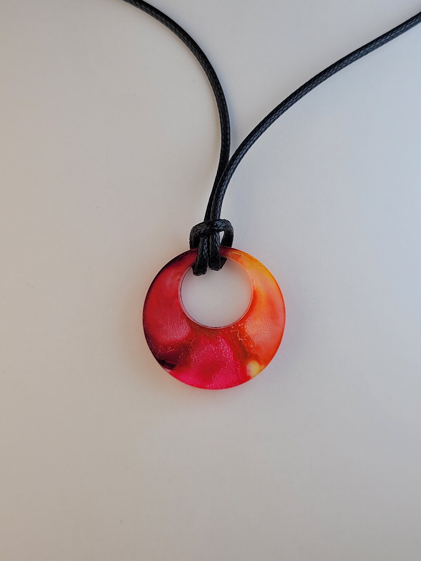 Handmade necklace - Yellow/Red