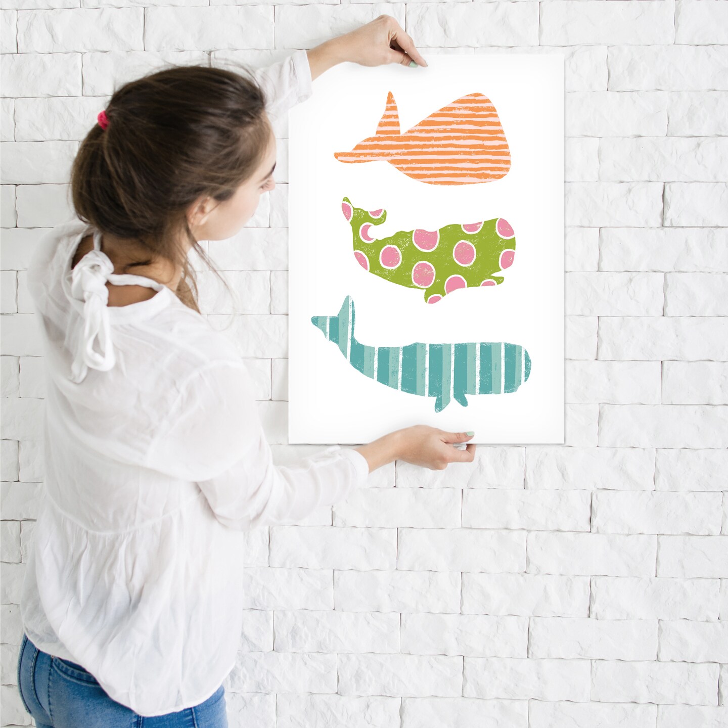 Whales by Lisa Nohren  Poster Art Print - Americanflat