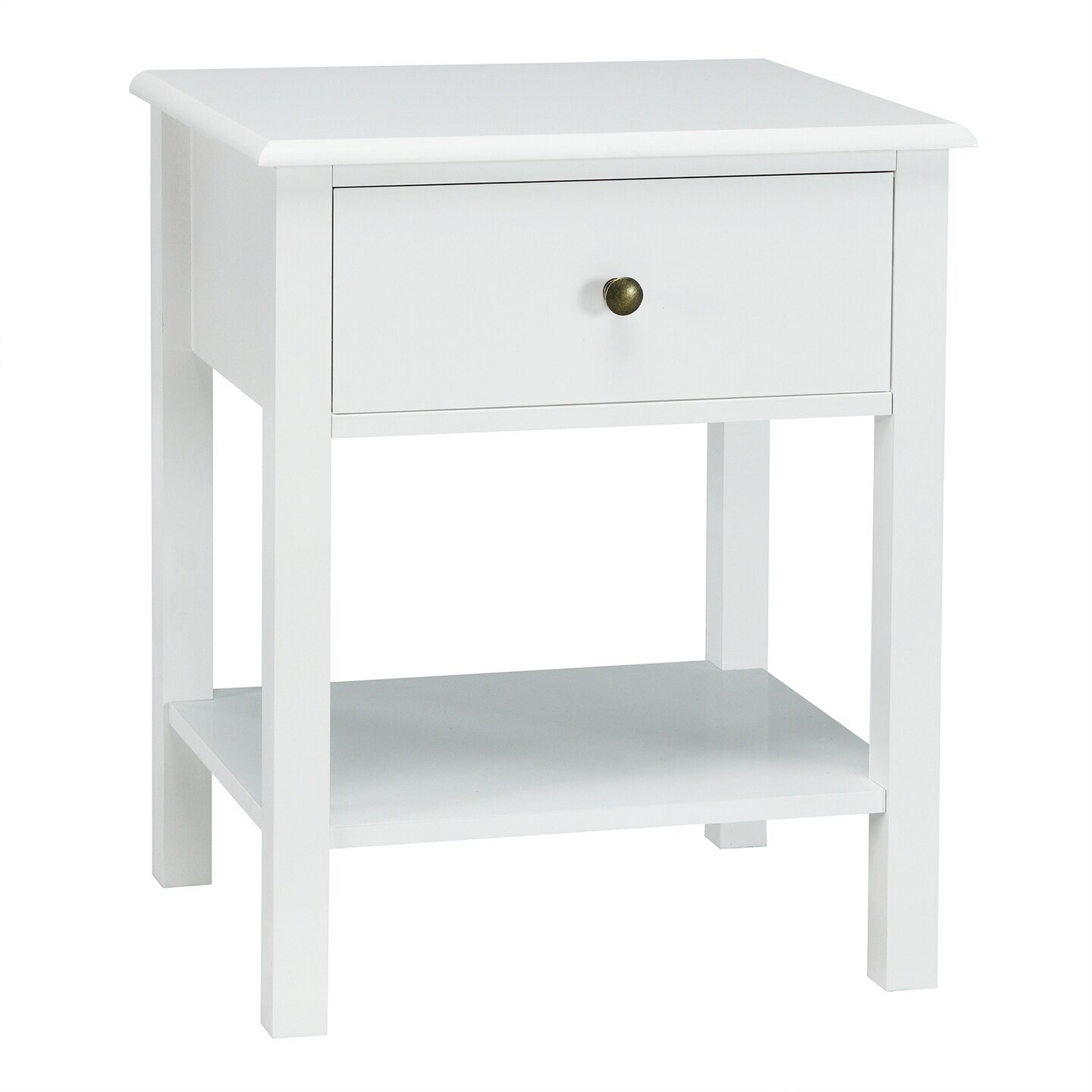 Nightstand End Table with Drawer and Storage Shelf Perfect for Any Place