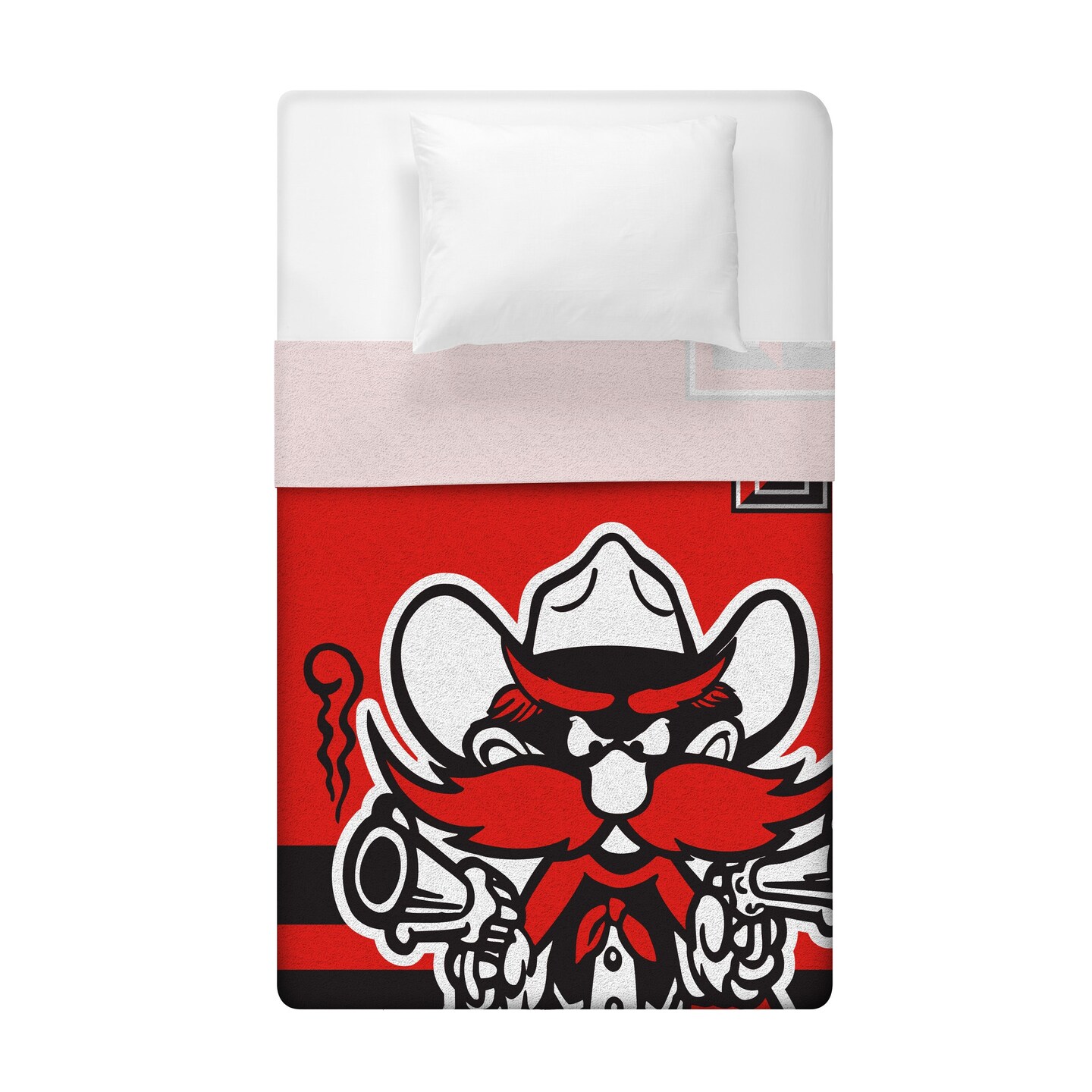 Sleep Squad Texas Tech Red Raiders Raider Red Mascot 60&#x201D; x 80&#x201D; Raschel Plush College Blanket