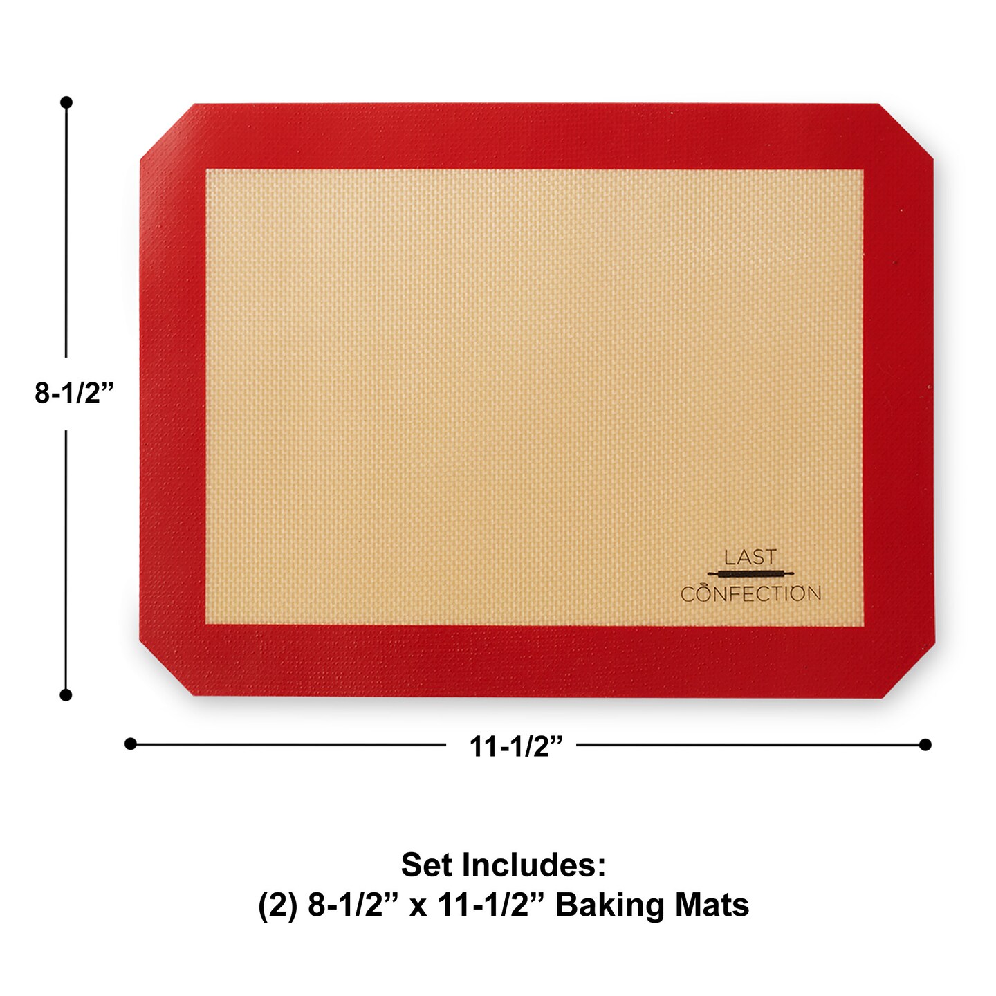 Last Confection Silicone Baking Mat - Non-Stick Professional Food Safe Tray Pan Liners