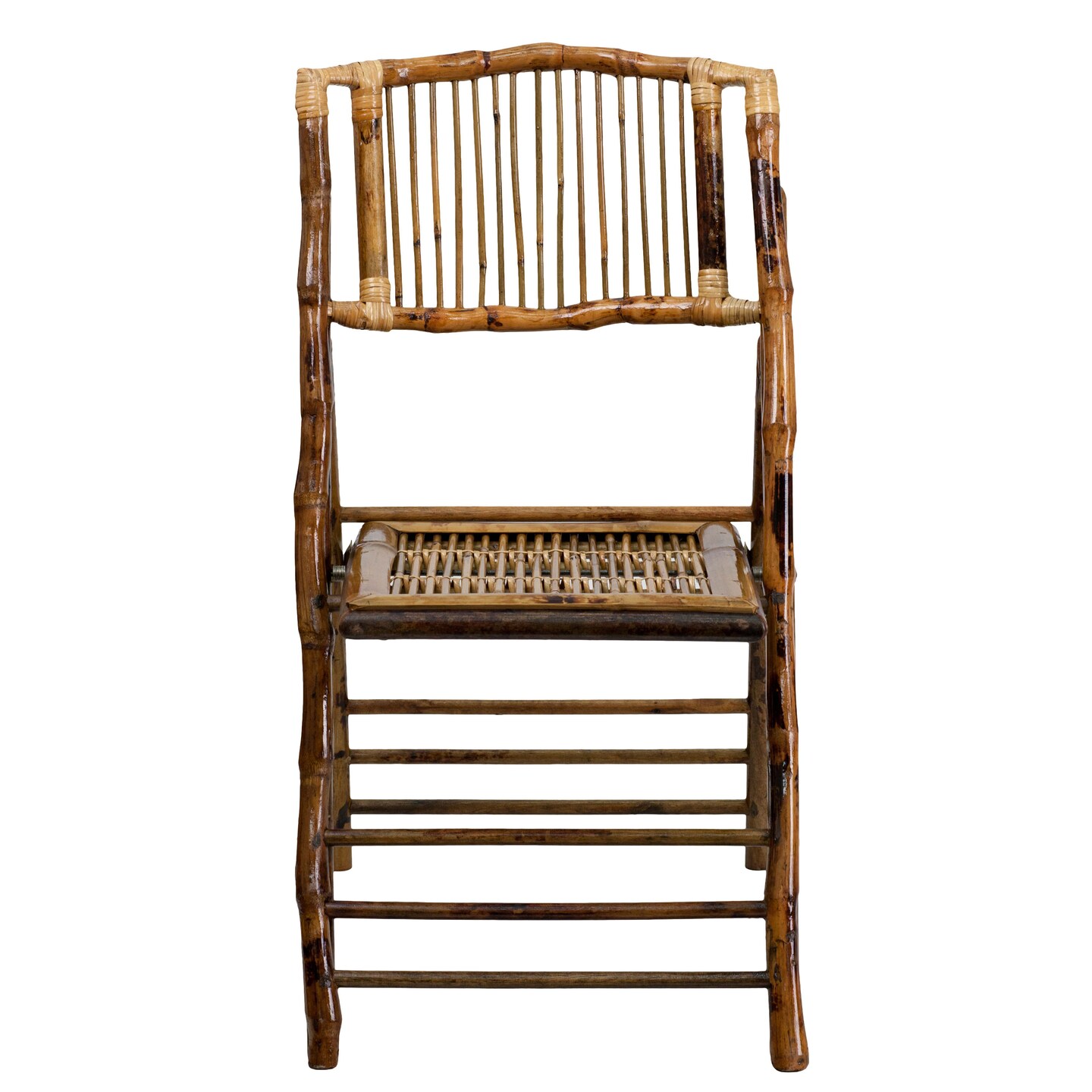 Emma and Oliver Bamboo Folding Chairs | Set of 2 Bamboo Wood Folding Chairs