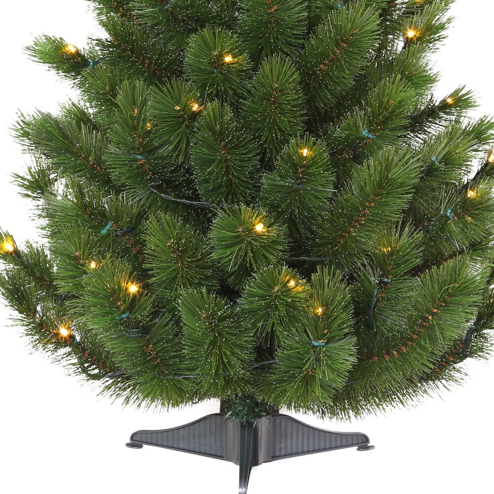 Christmas Tree Tabletop Siberian Spruce Color+Clear LED Battery Operated - HOLIDAY TREE