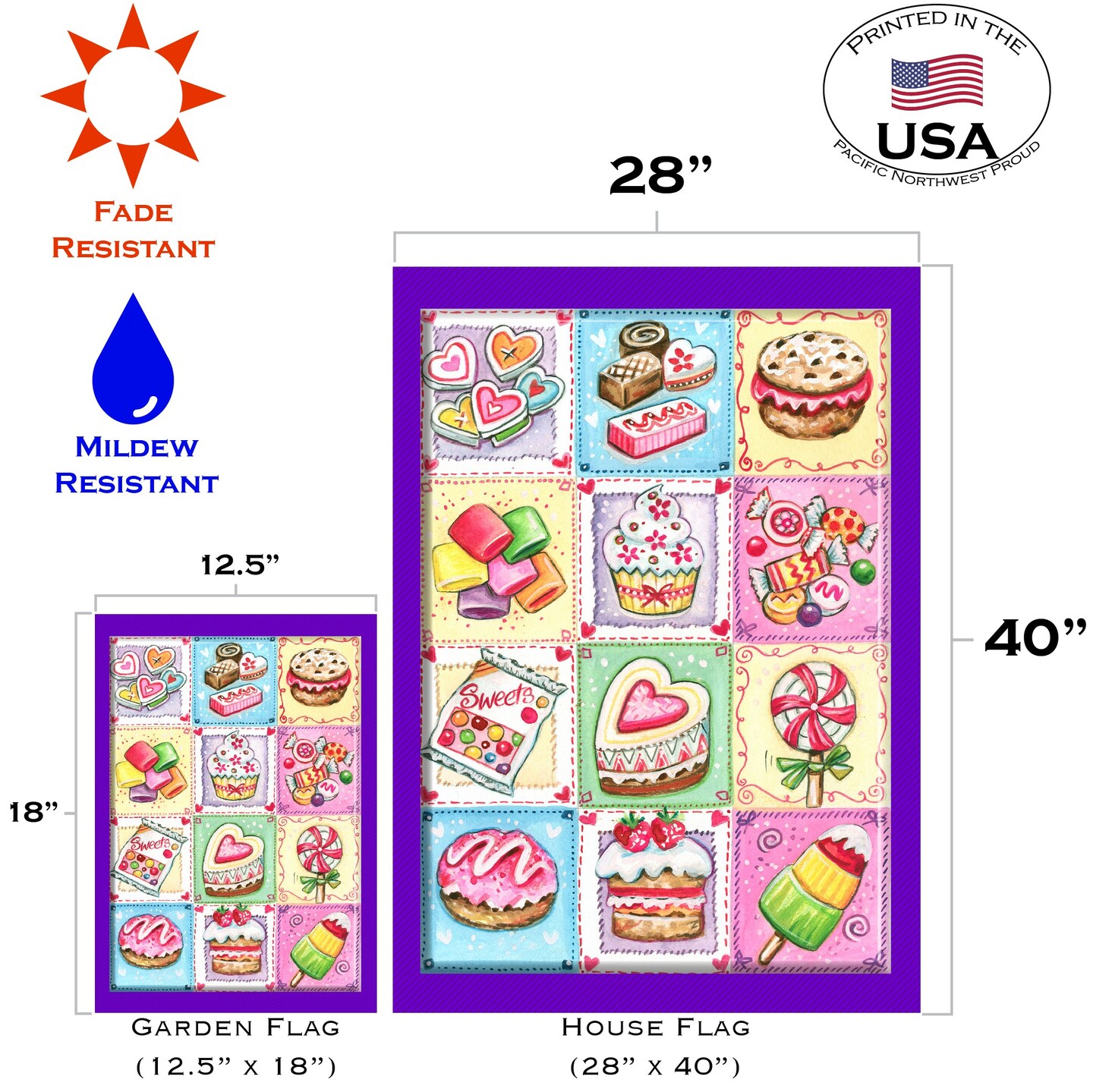 Granny&#x27;s Goodies Decorative Sweets Flag