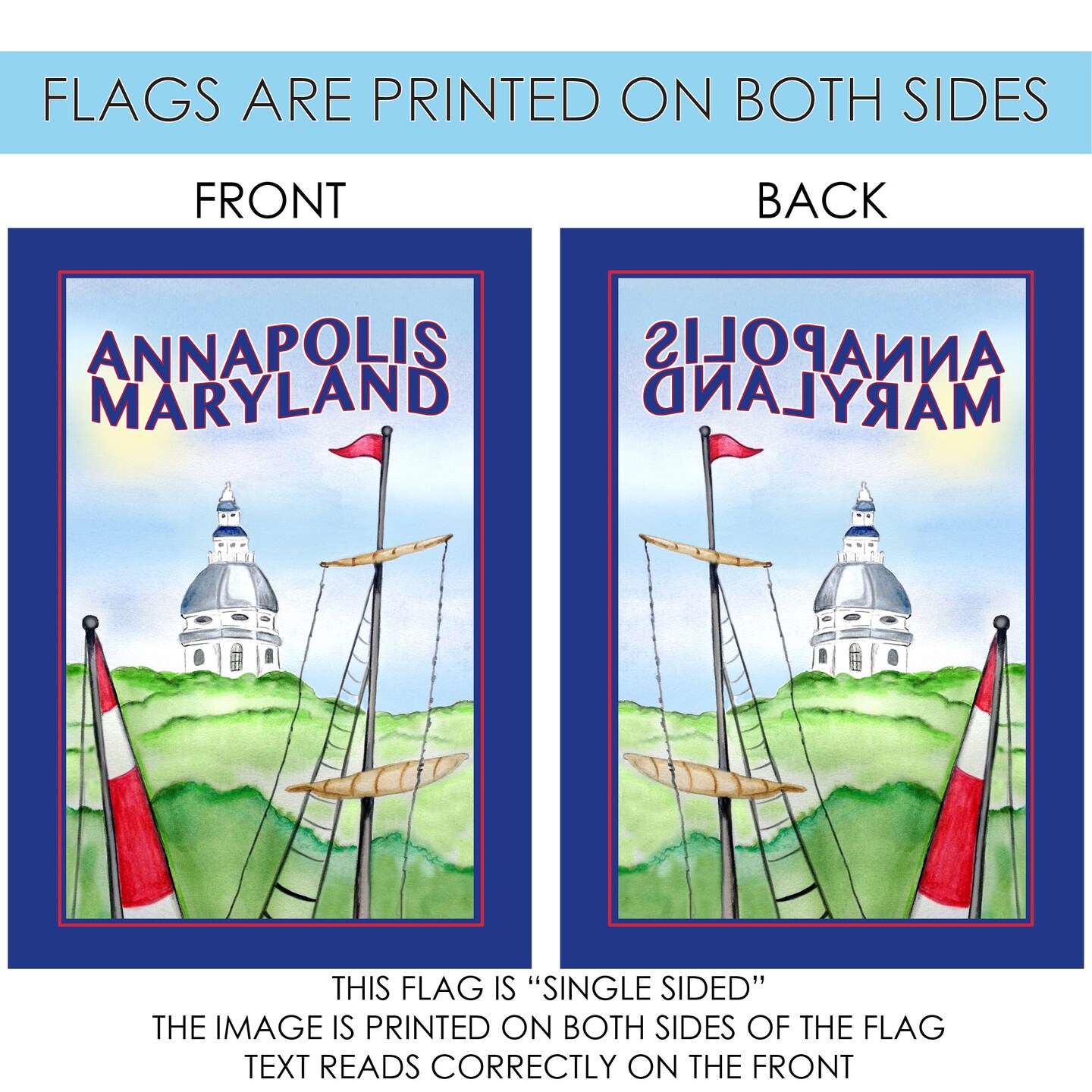 Annapolis Maryland Decorative Annapolis Maryland Flag
