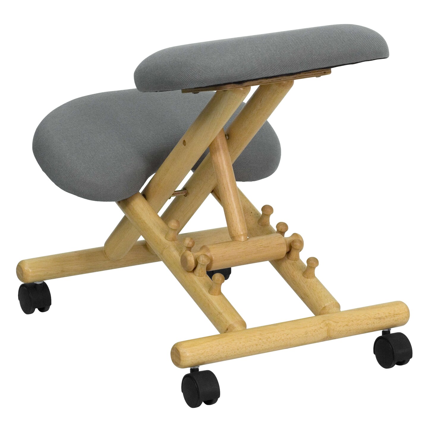 Emma and Oliver Mobile Wooden Ergonomic Kneeling Office Chair