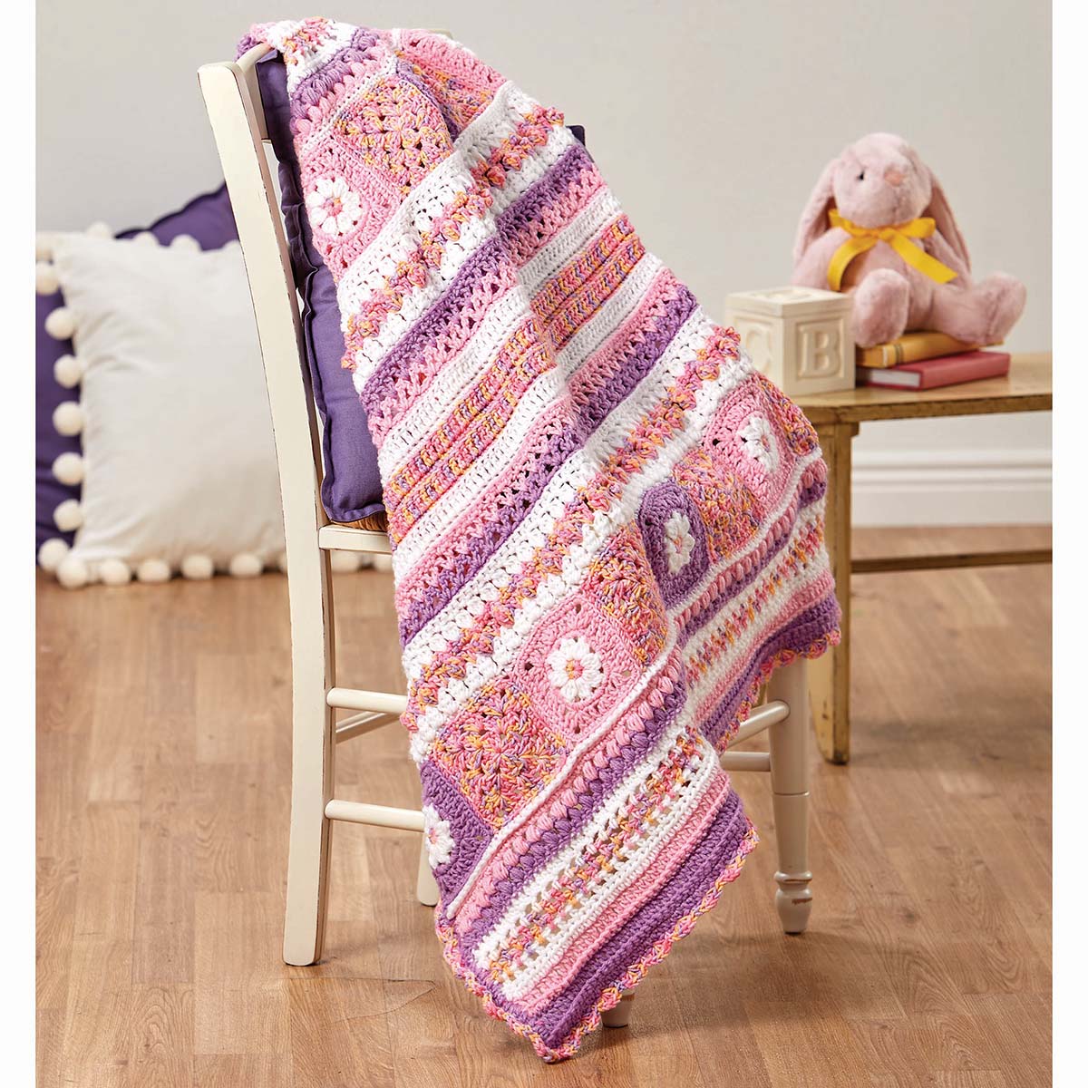Herrschners Darling Grannies Blanket Crochet Kit Michaels