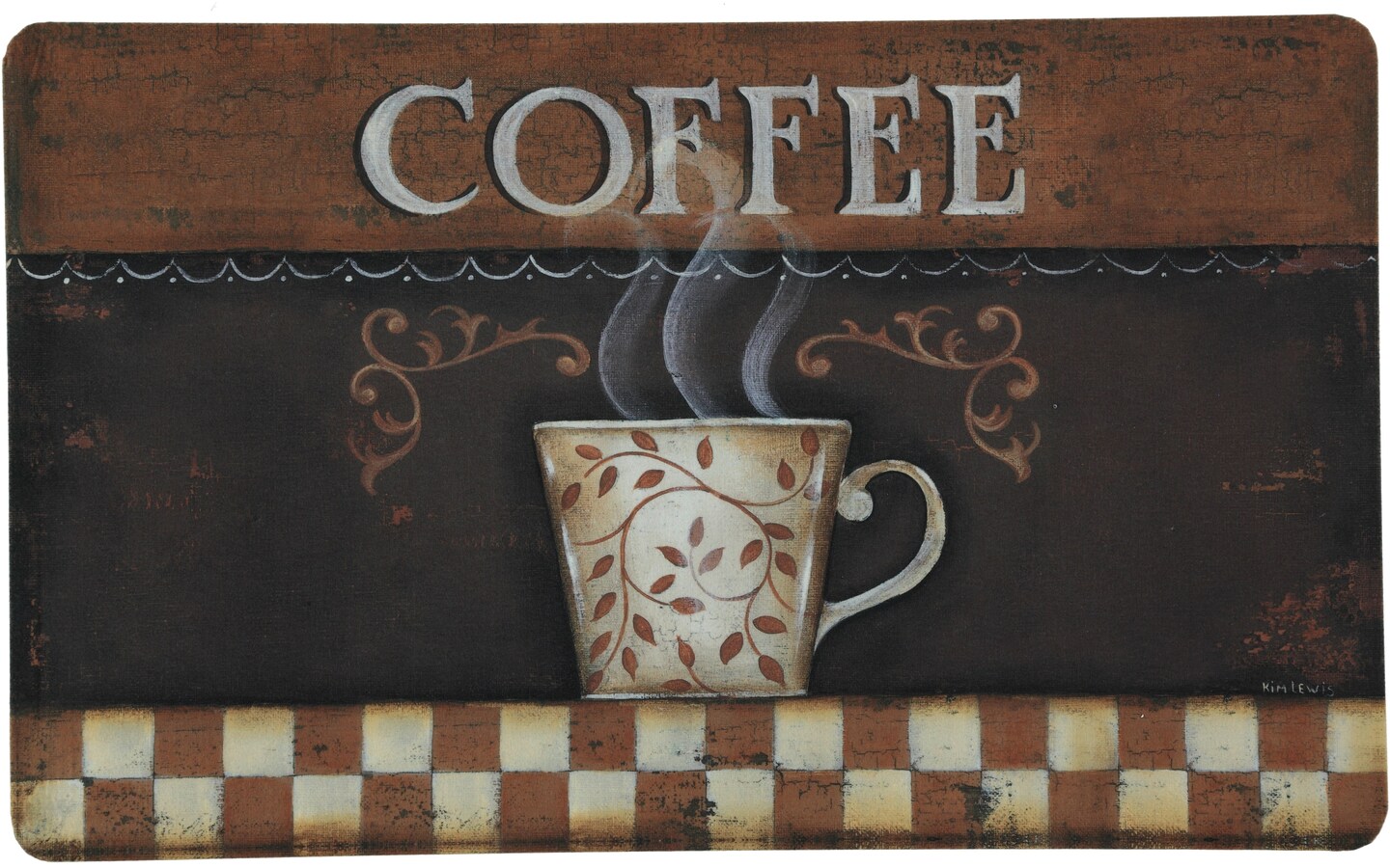 2-Pack Premium Comfort Kitchen Mats (Vintage Coffee)