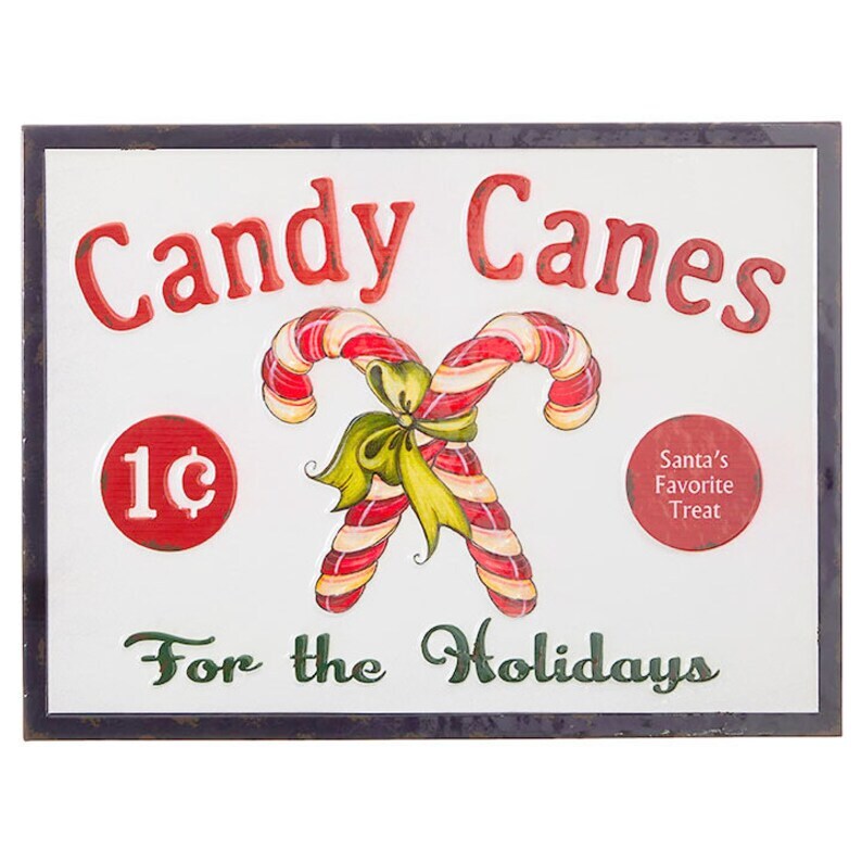 Christmas shelf sitters and wood signs, Candy Cane shelf sitter Wall