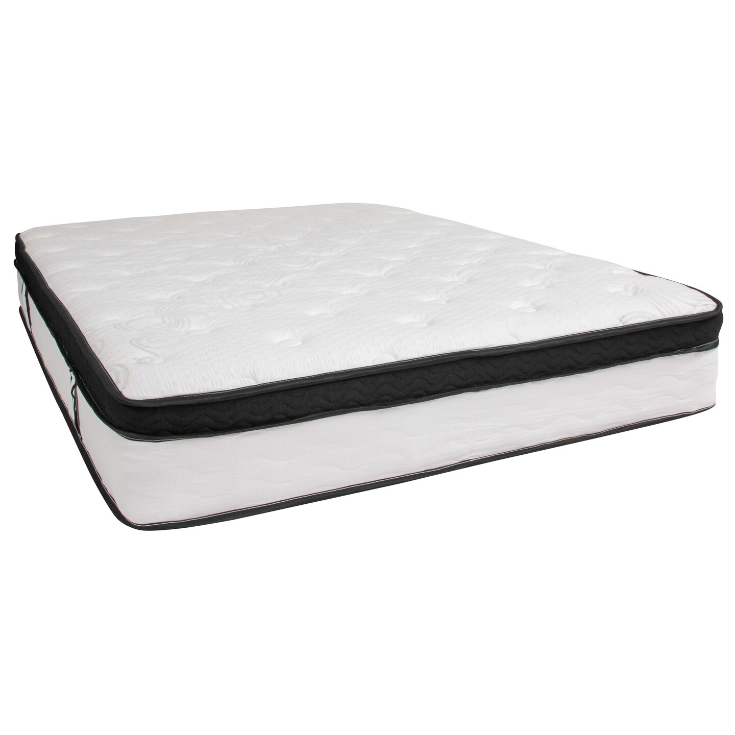 Merrick Lane Hulen 12 Inch Hybrid Pocket Spring &#x26; CertiPUR-US Certified Memory Foam Mattress