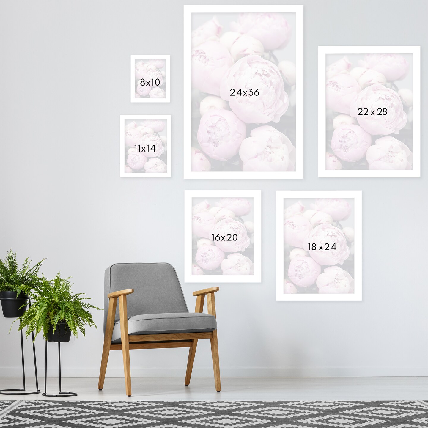 Pink Peonies by Sisi And Seb Frame  - Americanflat