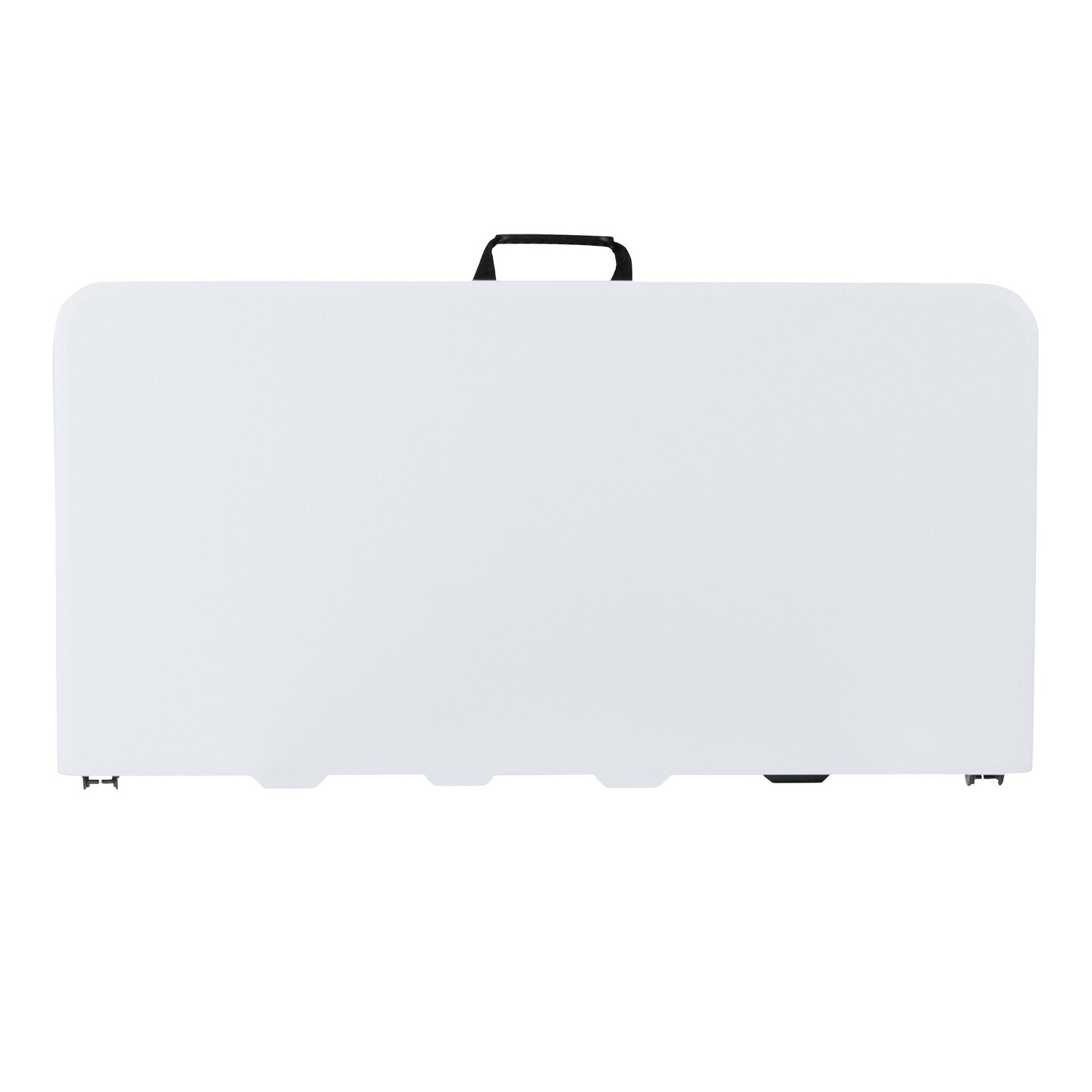 Emma and Oliver 2.79-Foot Square Bi-Fold Plastic Folding Table with Carrying Handle