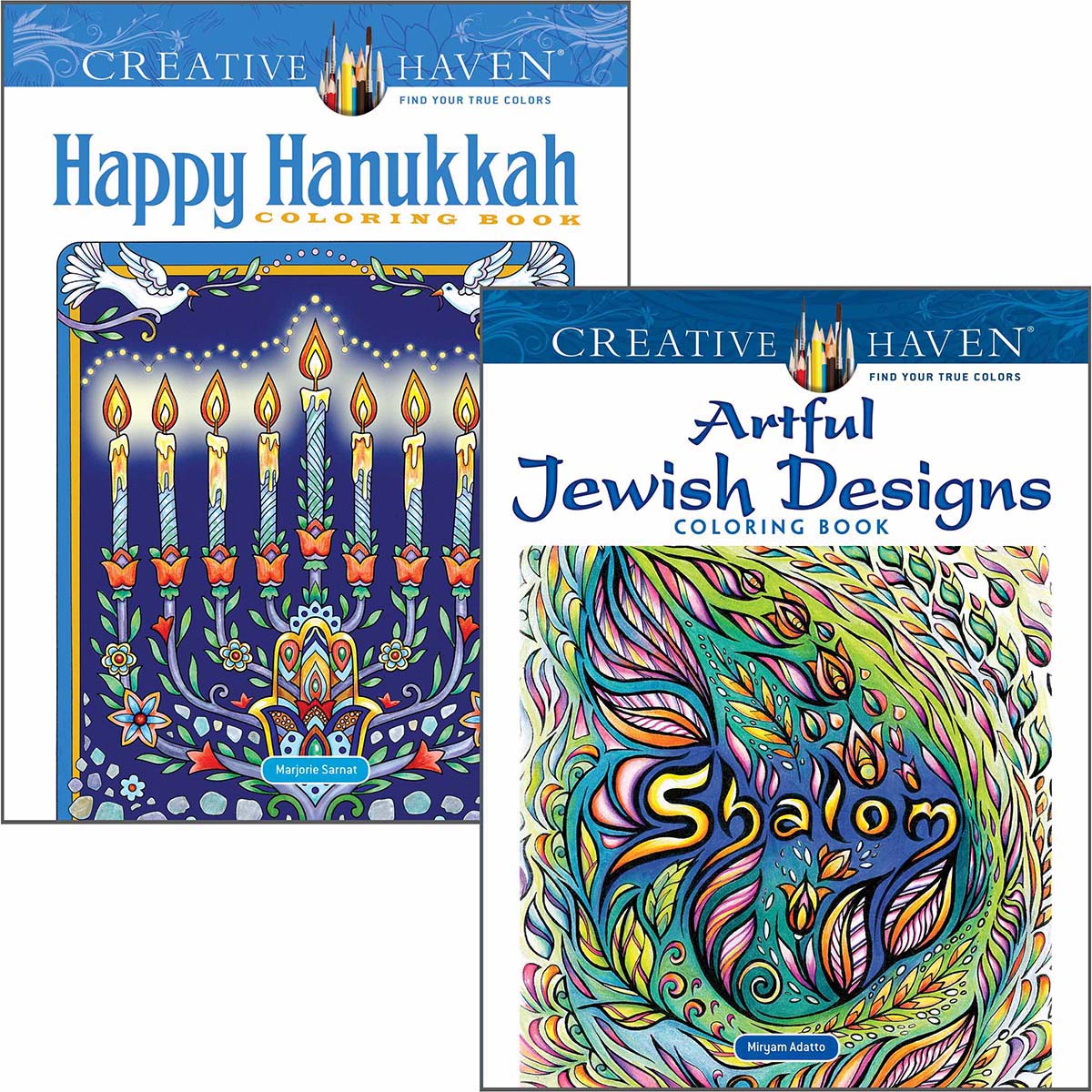 Dover  Hanukkah &#x26; Jewish Designs, Set of 2 Coloring Book