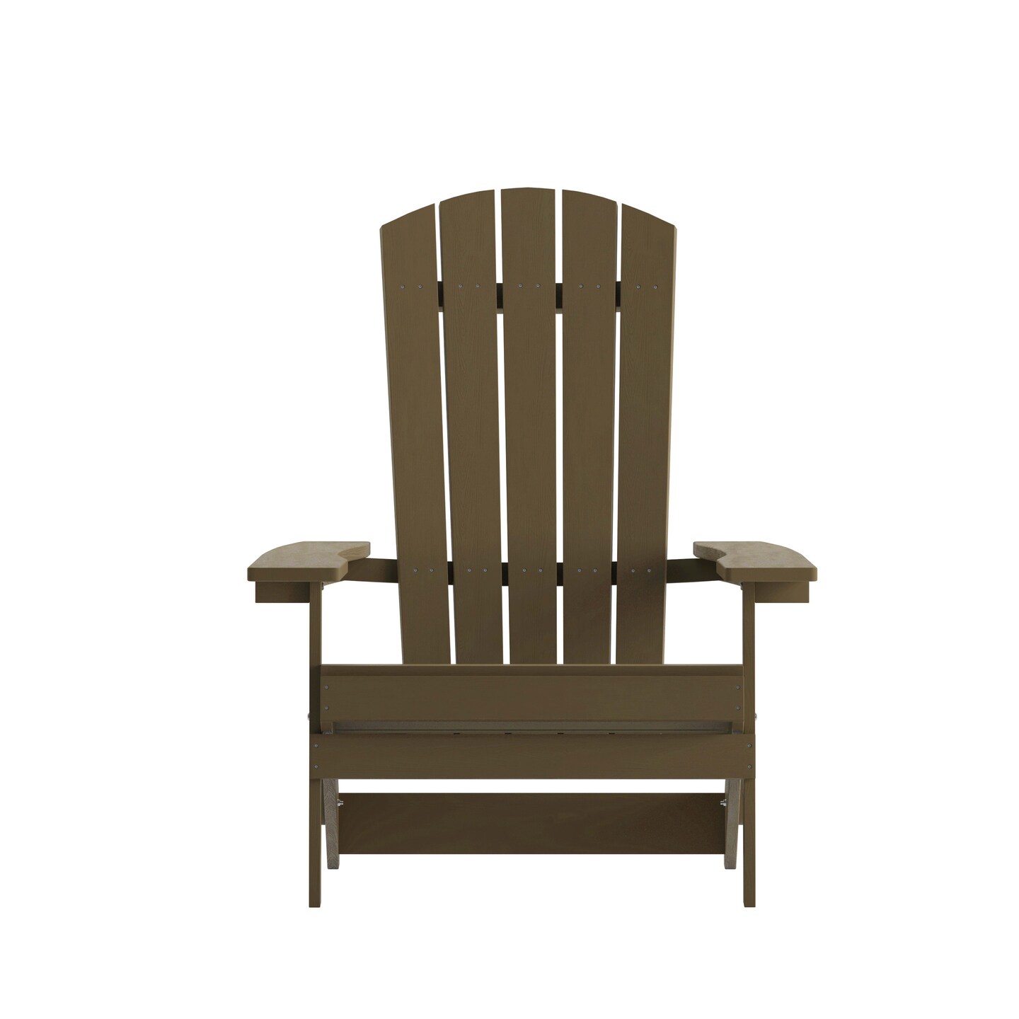 Merrick Lane Riviera Poly Resin Folding Adirondack Lounge Chair - All-Weather Indoor/Outdoor Patio Chair