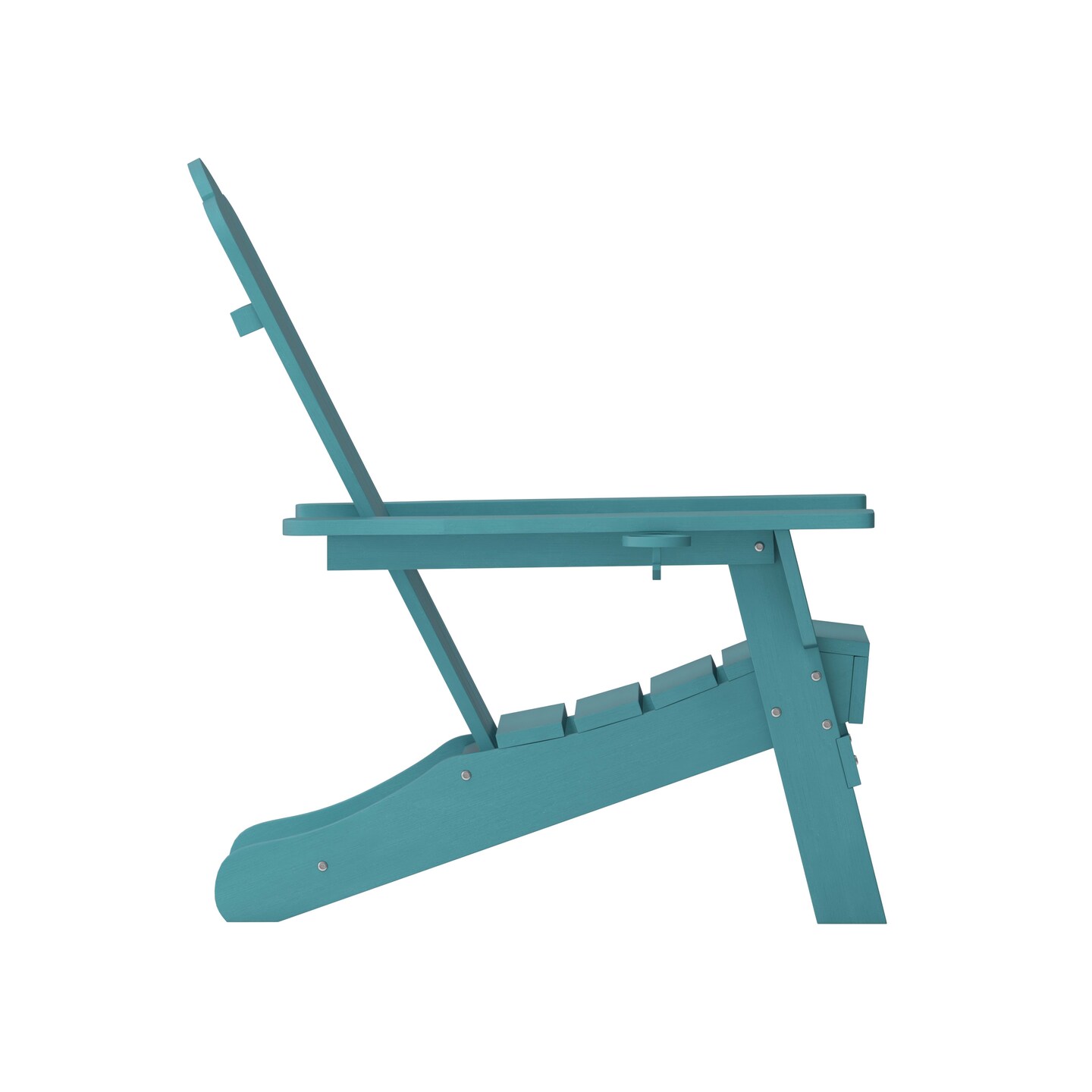Merrick Lane Nassau Adirondack Chair with Cup Holder, Weather Resistant HDPE Adirondack Chair
