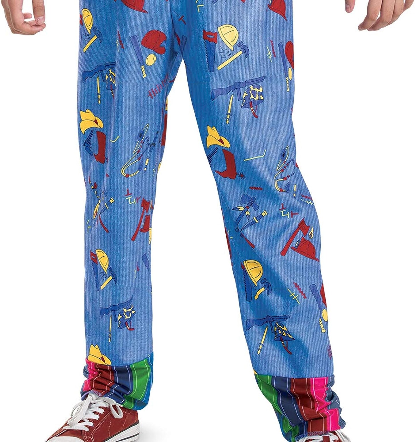 Official Childs Play Chucky Costume Jumpsuit and Mask Outfit, Classic Child Size Extra Large (14-16)