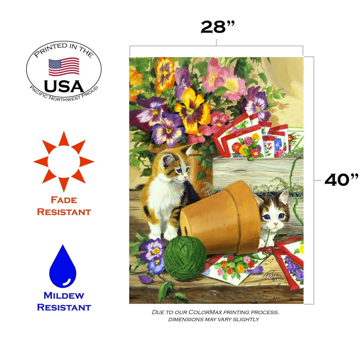 Little Bloomers Decorative Cat Flag