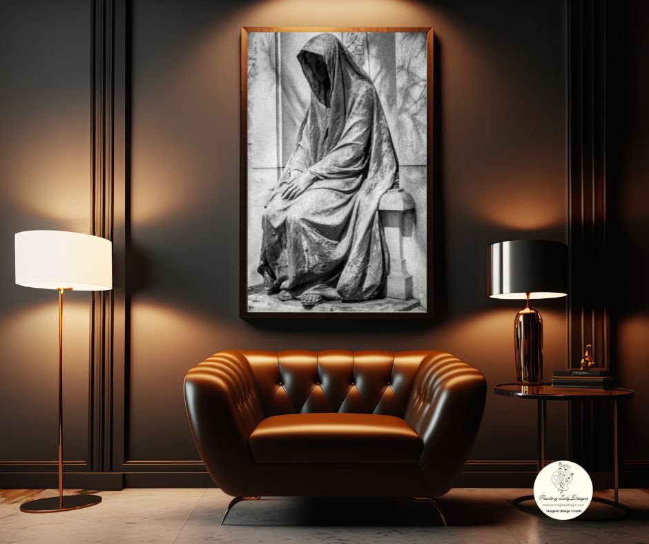 Shrouded Woman - Art paper by Painting Lady Designs Decoupage & Mixed Media (Large - 24x36)