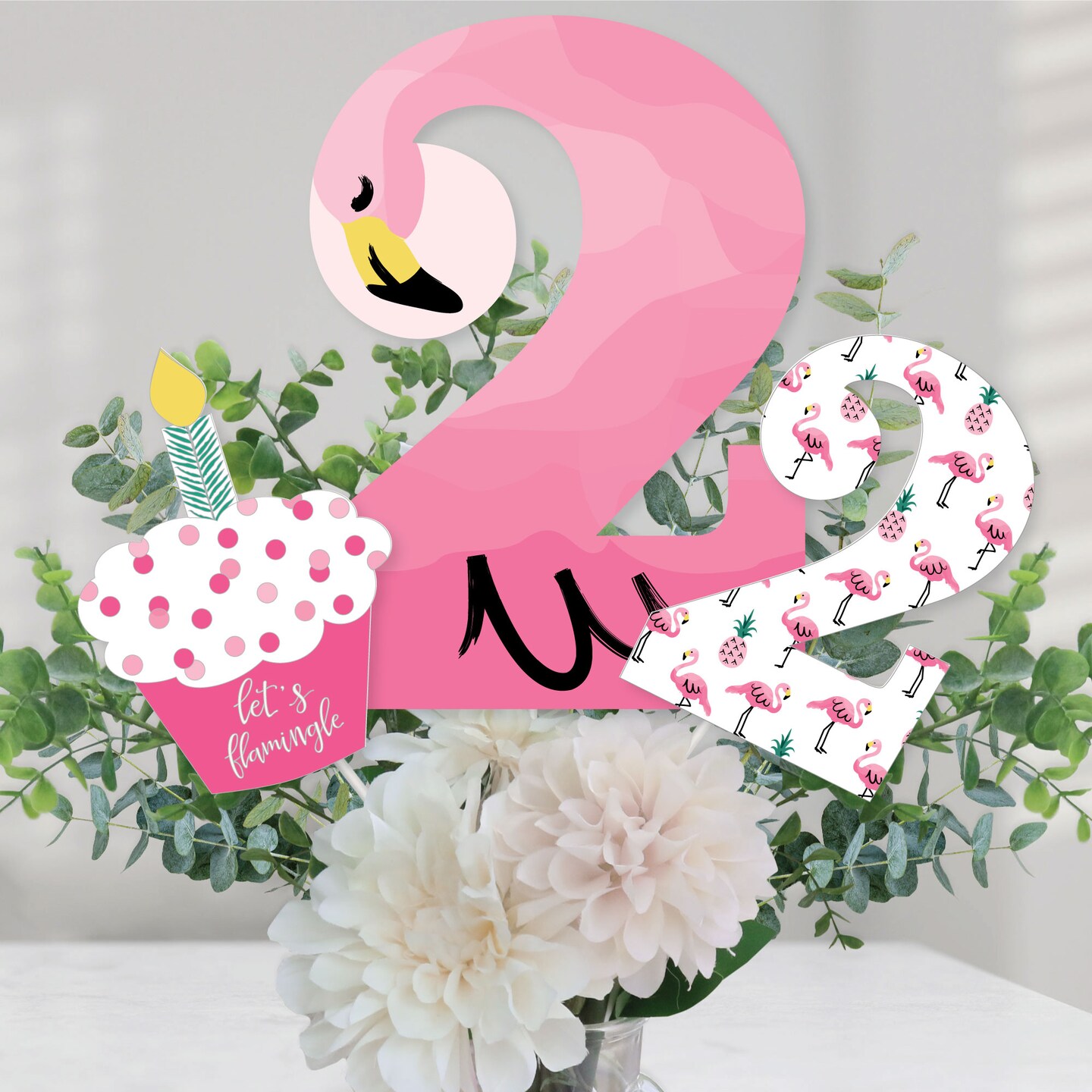 Big Dot Of Happiness Pink Flamingo - Party Like A Pineapple