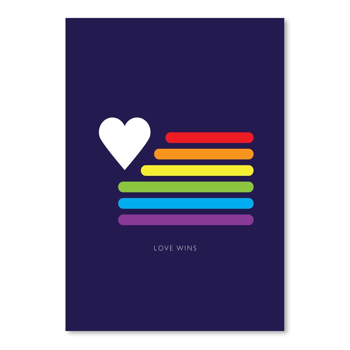Love Wins Rainbow Flag by Motivated Type  Poster Art Print - Americanflat