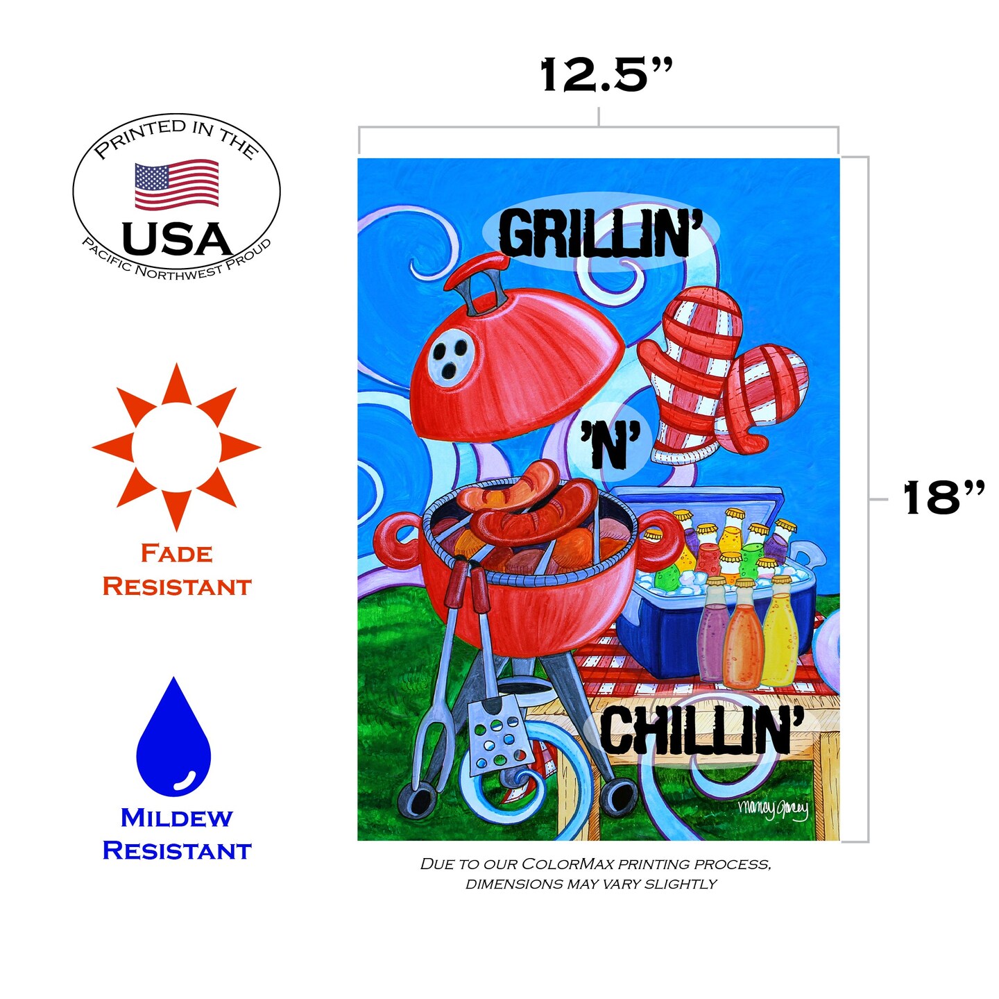 Grillin&#x27; n Chillin&#x27; Decorative Summer Flag