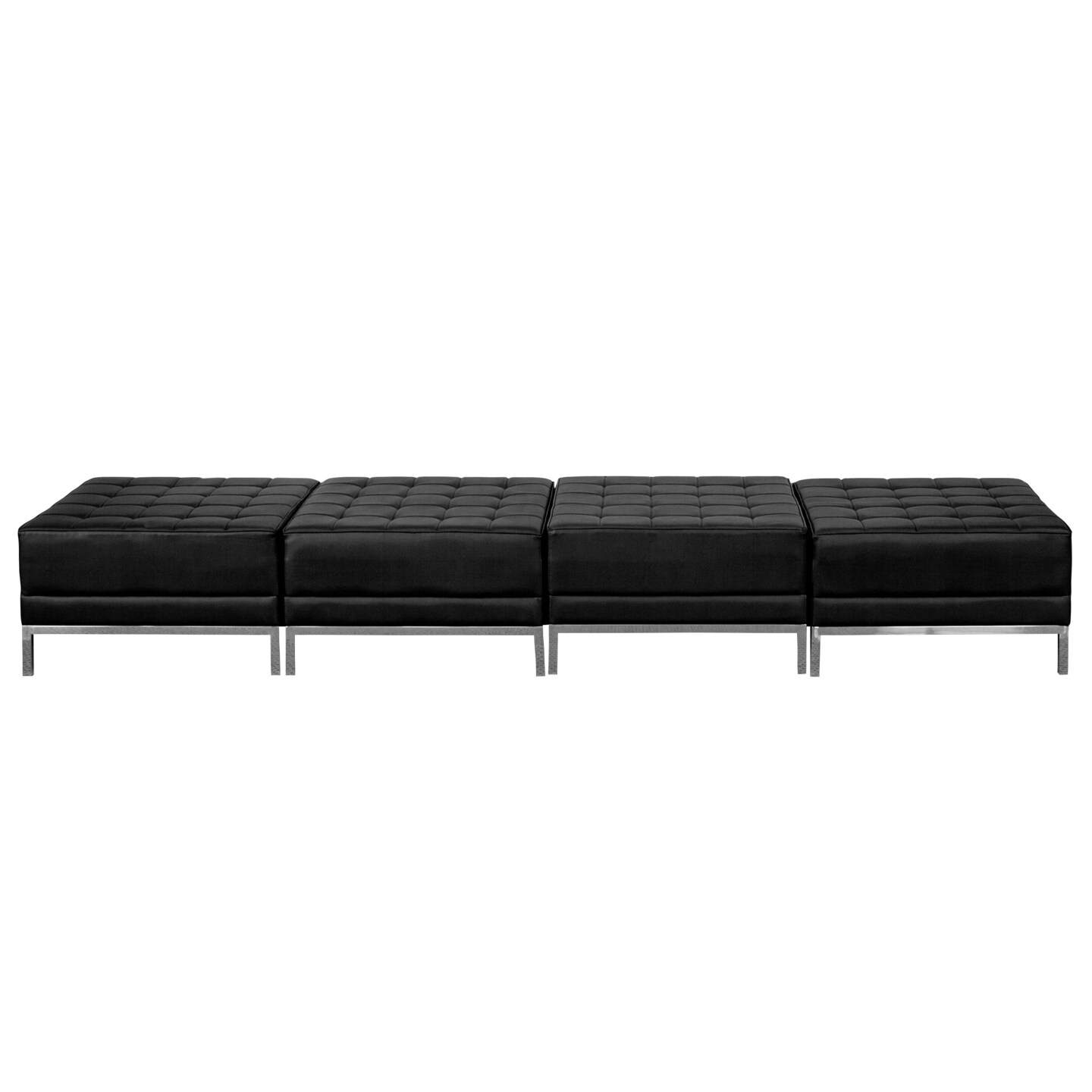 Emma and Oliver Leather Four Seat Bench