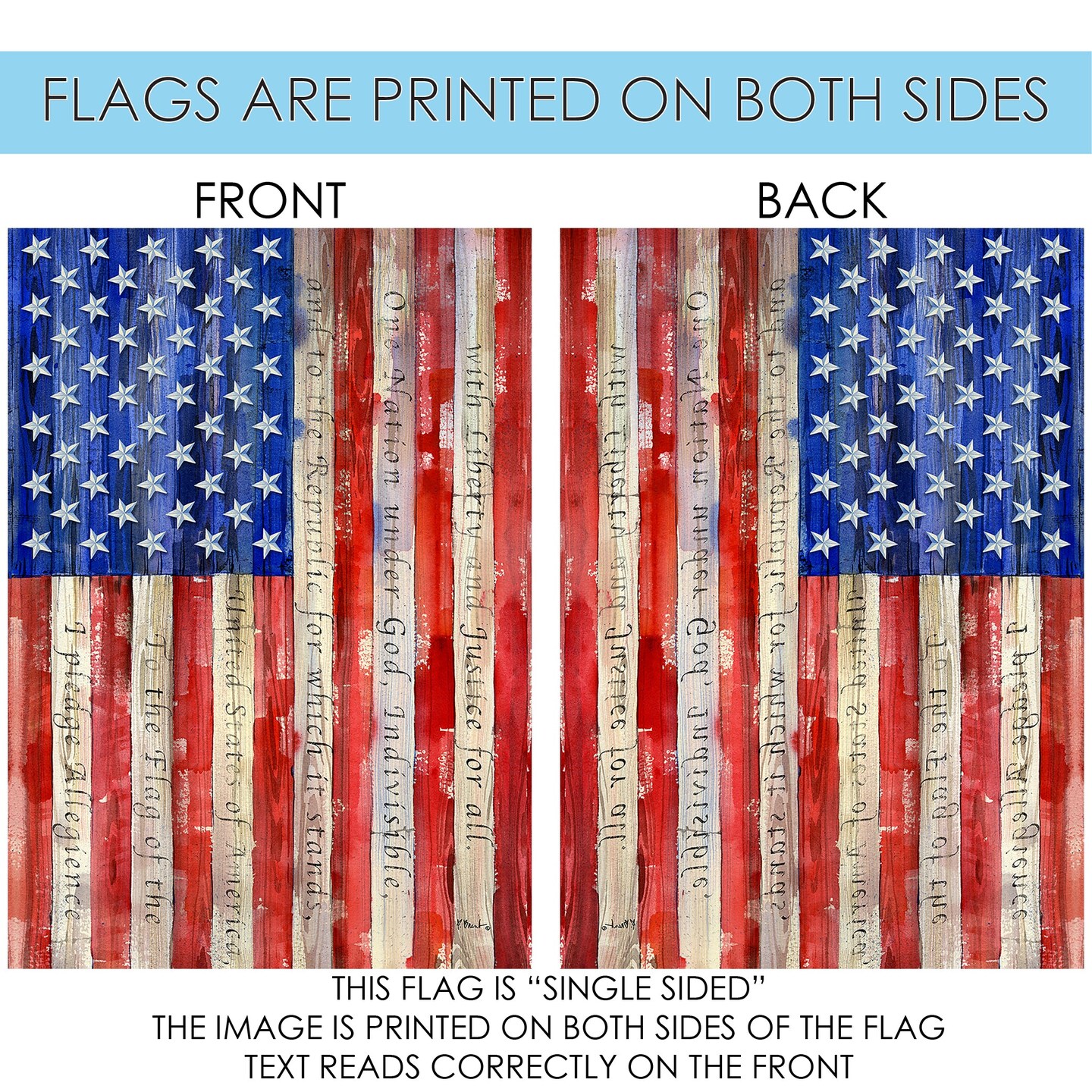 Banner of Allegiance Decorative Patriotic Flag