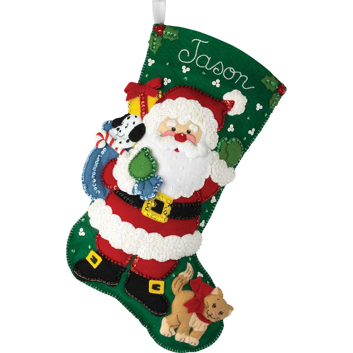 Bucilla Santa's Furry Friends Stocking Kit 