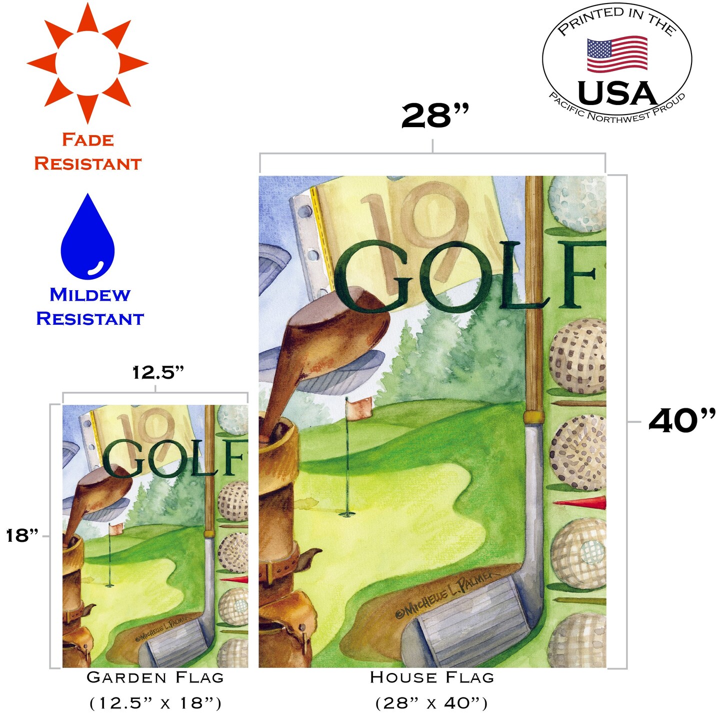 Hole in One Decorative Golf Flag