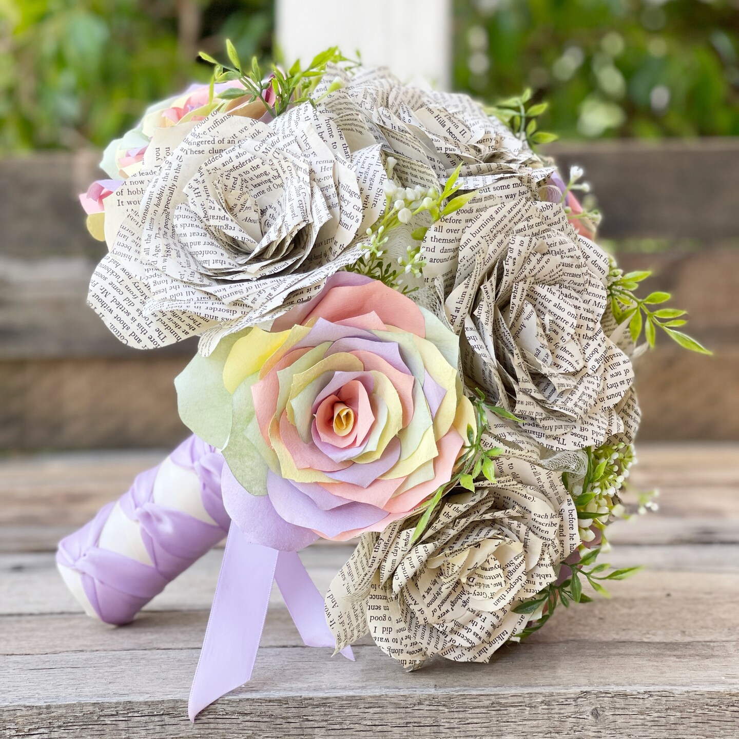  Custom Flower Paper Bouquet, Personalized Paper