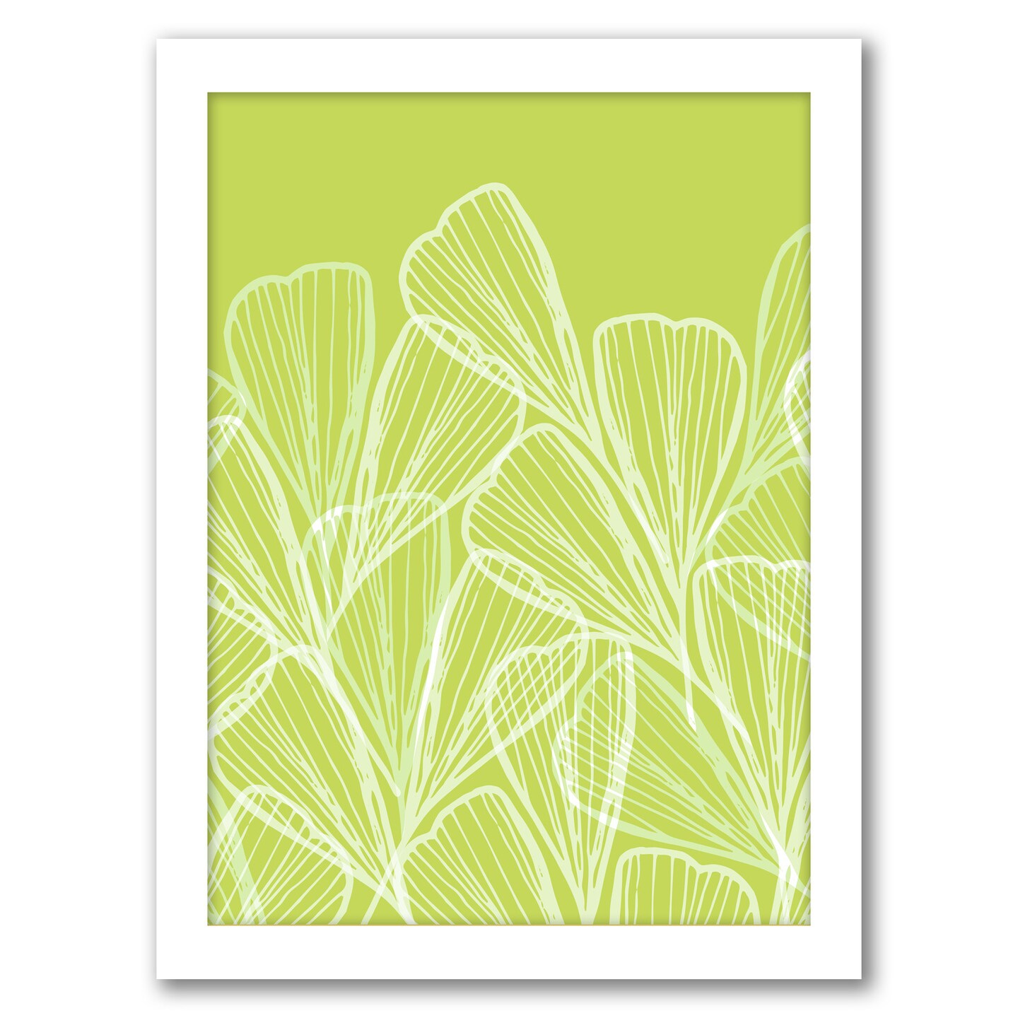 Floral Abstract In Summer Green by Modern Tropical Frame  - Americanflat