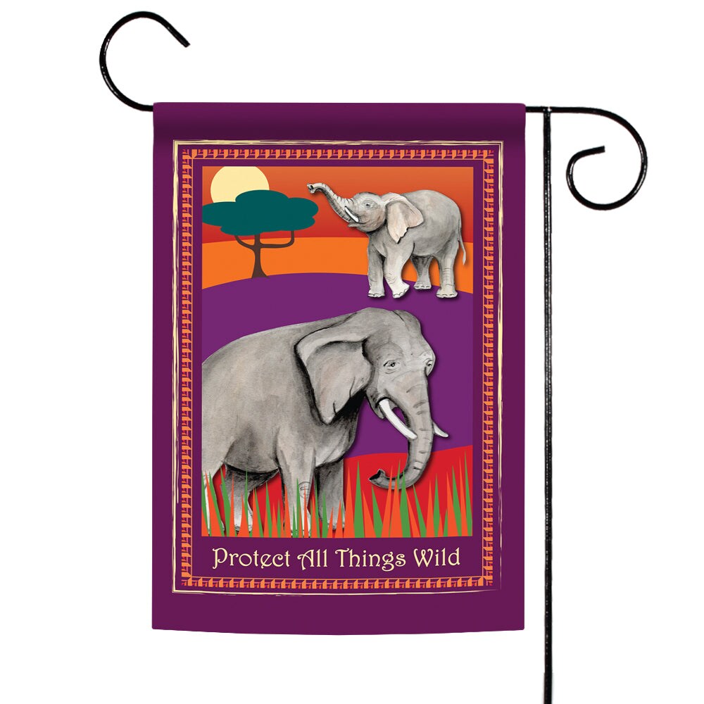 Protect Elephants Decorative Elephant Flag