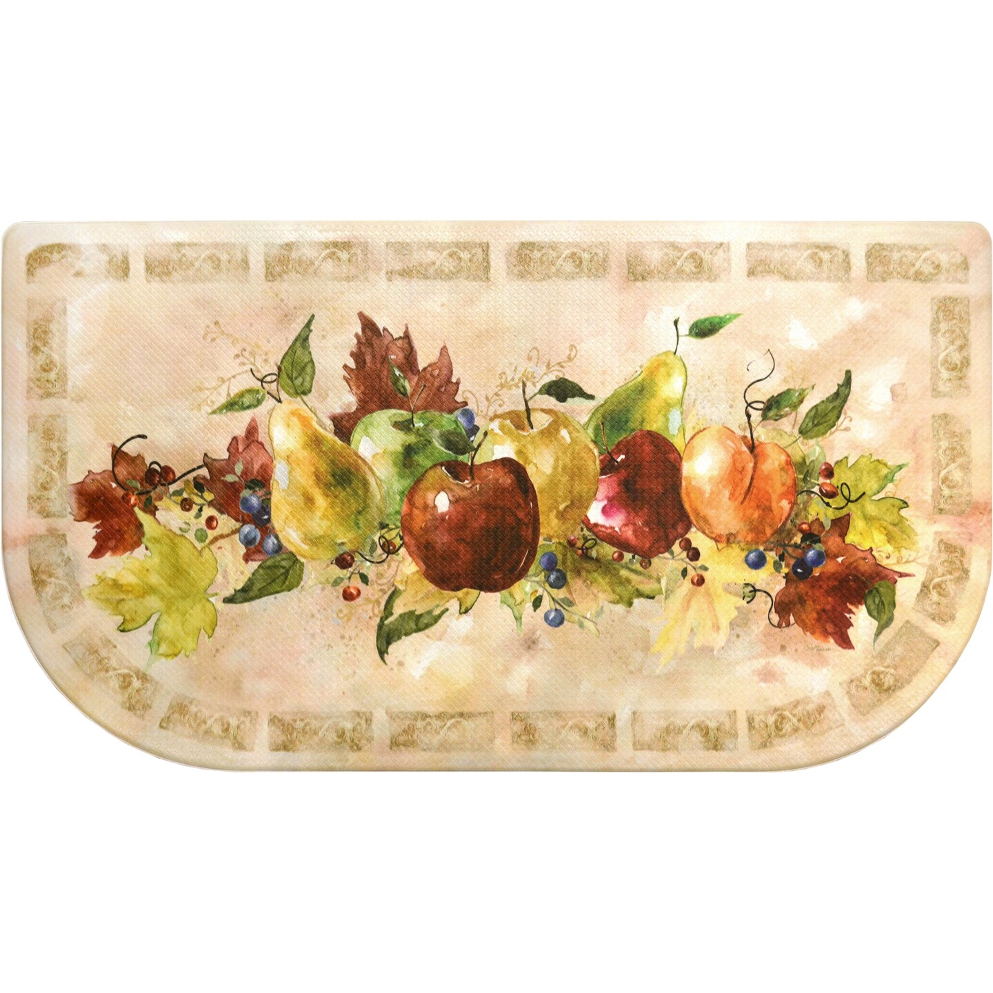 Oversized 20&#x22;x36&#x22; Feel at Ease Anti-Fatigue Kitchen Mat (Napa Fruit Slice)