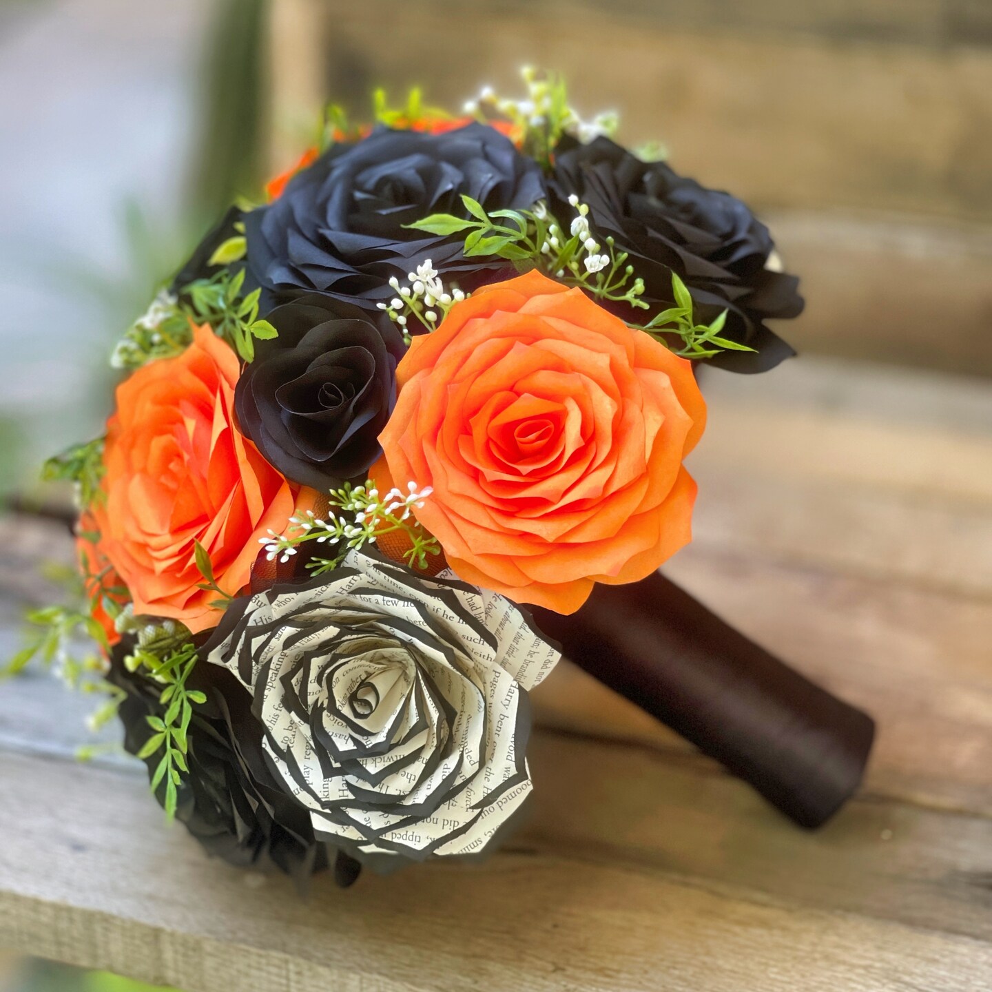 Orange and black wedding best sale