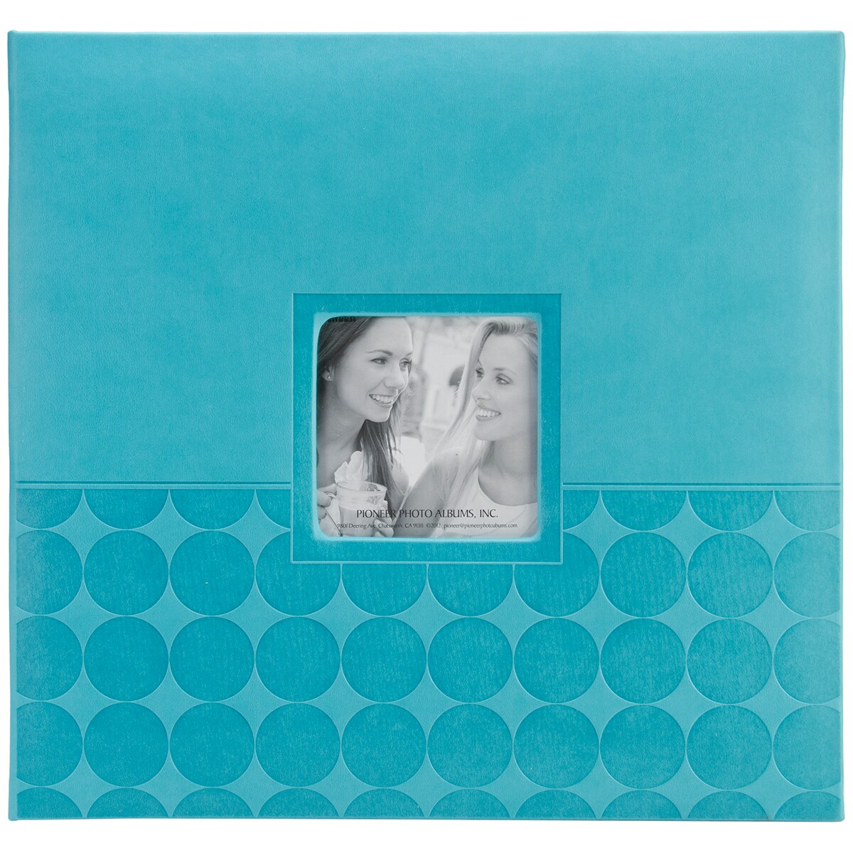 Pioneer Embossed Post Bound Frame Album 12&#x22;X12&#x22;-Aqua
