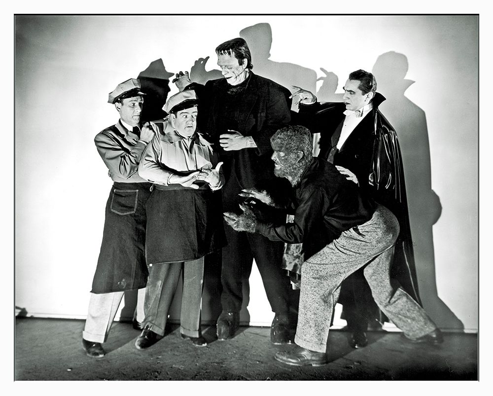 Abbott and Costello - Promotional Still with Frankenstein, Dracula and Wolfman Poster Print by Hollywood Photo Archive Hollywood Photo Archive - Item # VARPDX487850