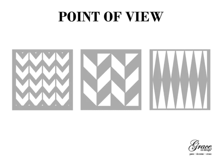 Zig Zag Stencil Point of View Designs
