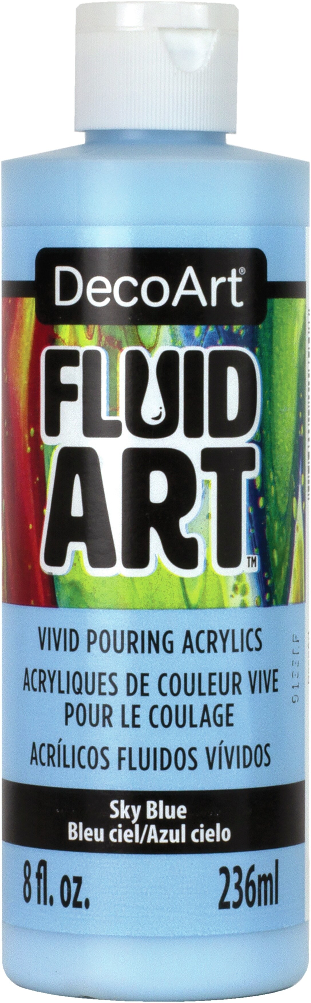 DecoArt FluidArt ReadyToPour Acrylic Paint 8ozSky Blue Michaels