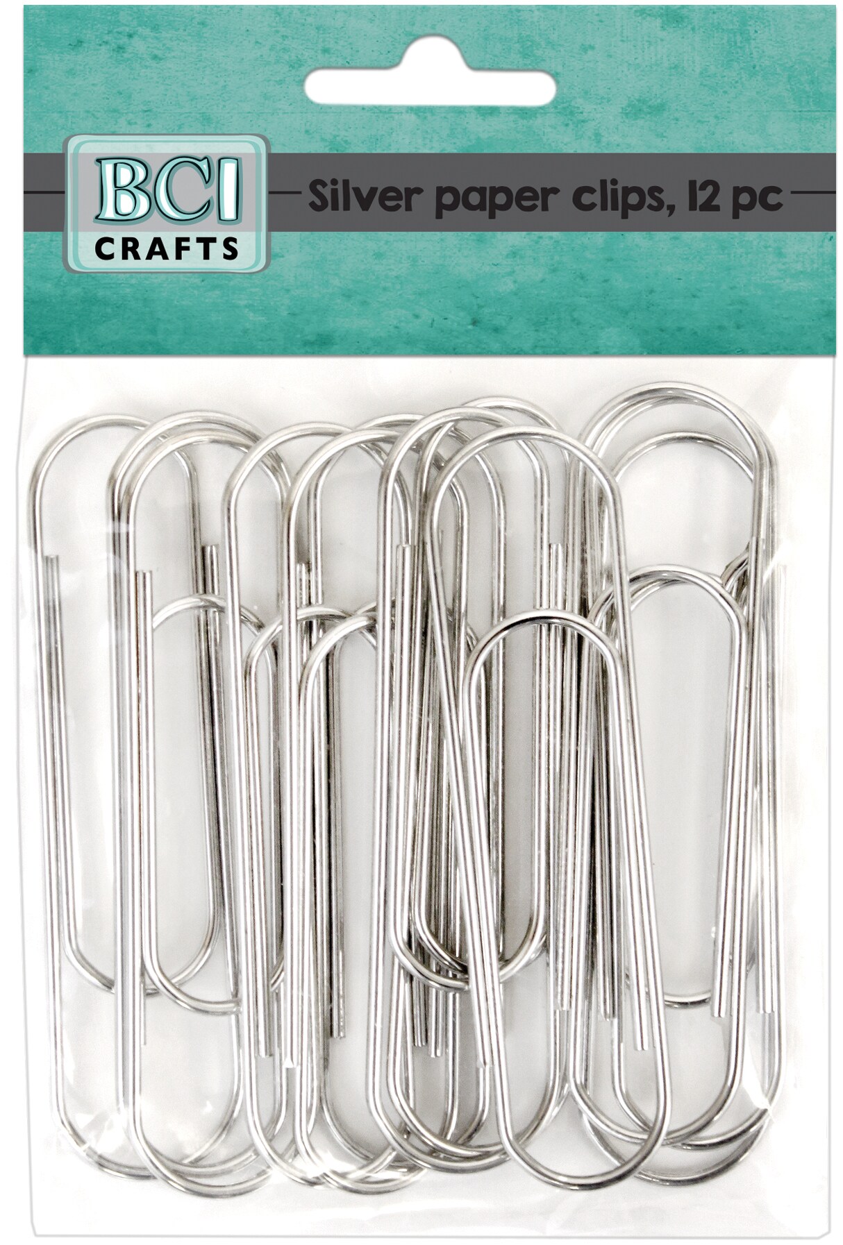 BCI Crafts Jumbo Paper Clips 12/Pkg-Silver