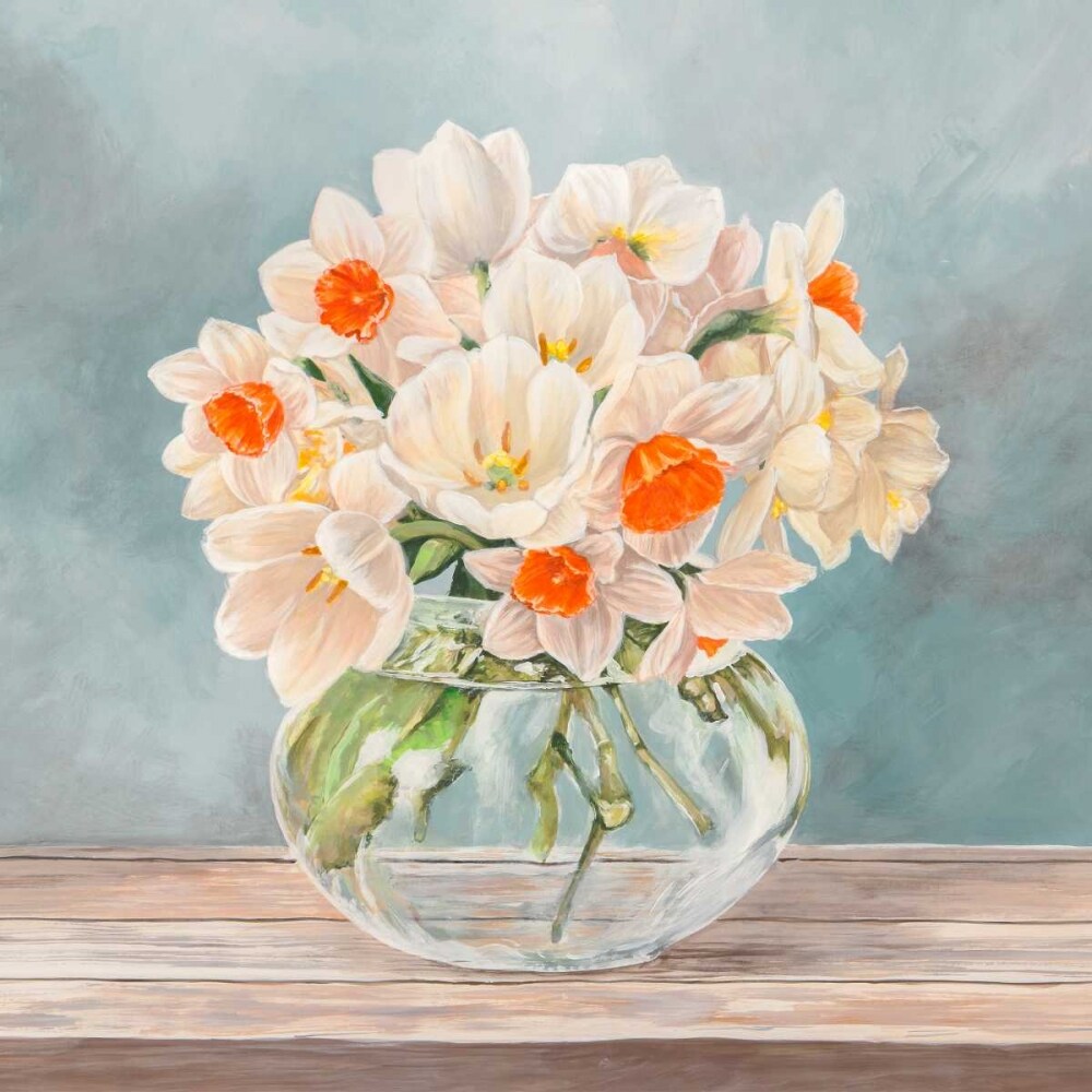Fleurs et Vases Aquamarine II Poster Print by Remy Dellal - Item # VARPDX1DE3973