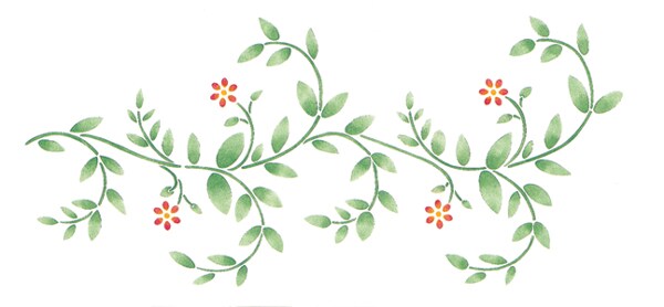 Delta Stencil Magic Decorative Stencils-Delicate Vine Border 8.25&#x22;X18&#x22;