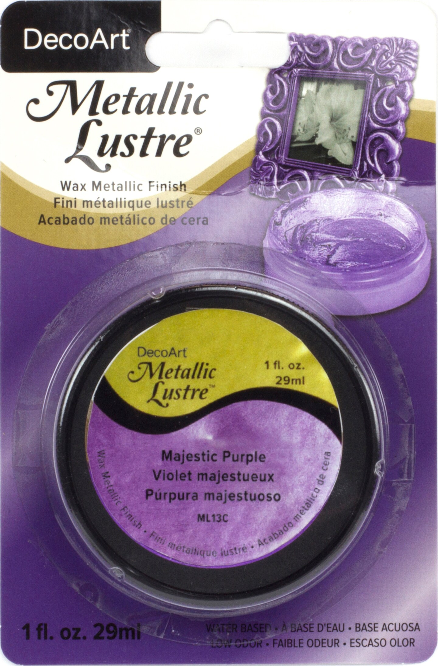 DecoArt Metallic Lustre Wax Finish 1oz-Majestic Purple