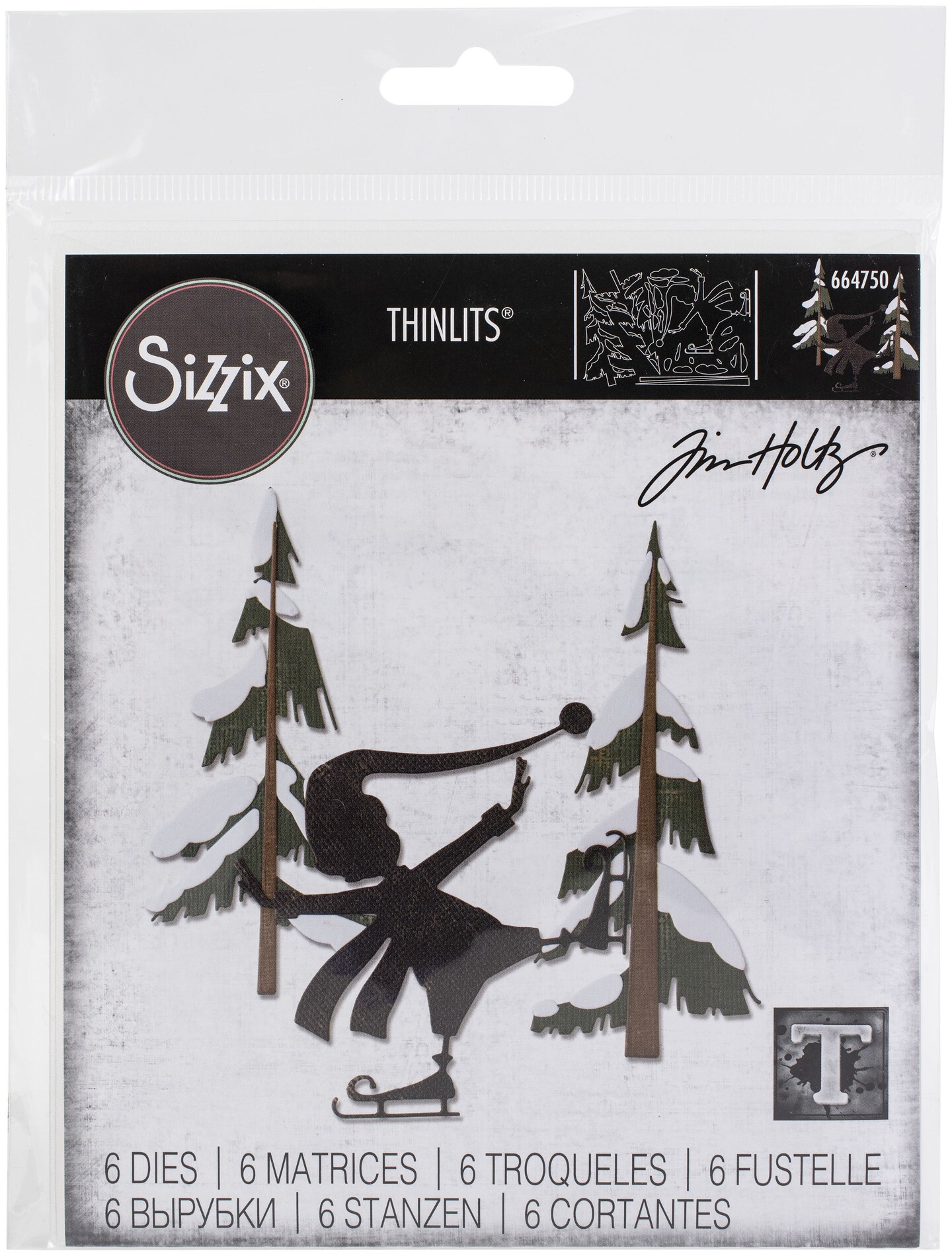 Sizzix Thinlits Dies By Tim Holtz 6/Pkg-Thin Ice