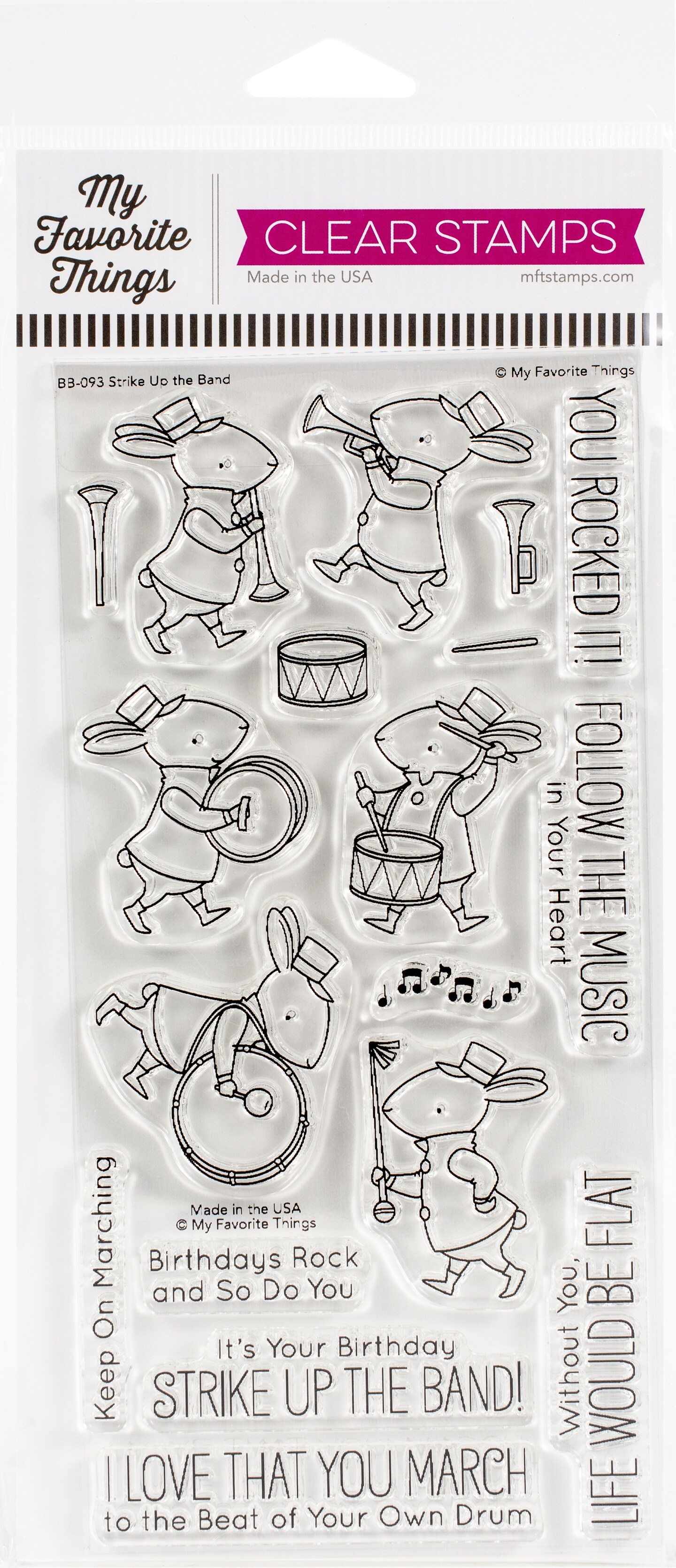 My Favorite Things Birdie Brown Stamps 4"X8"-Strike Up The Band